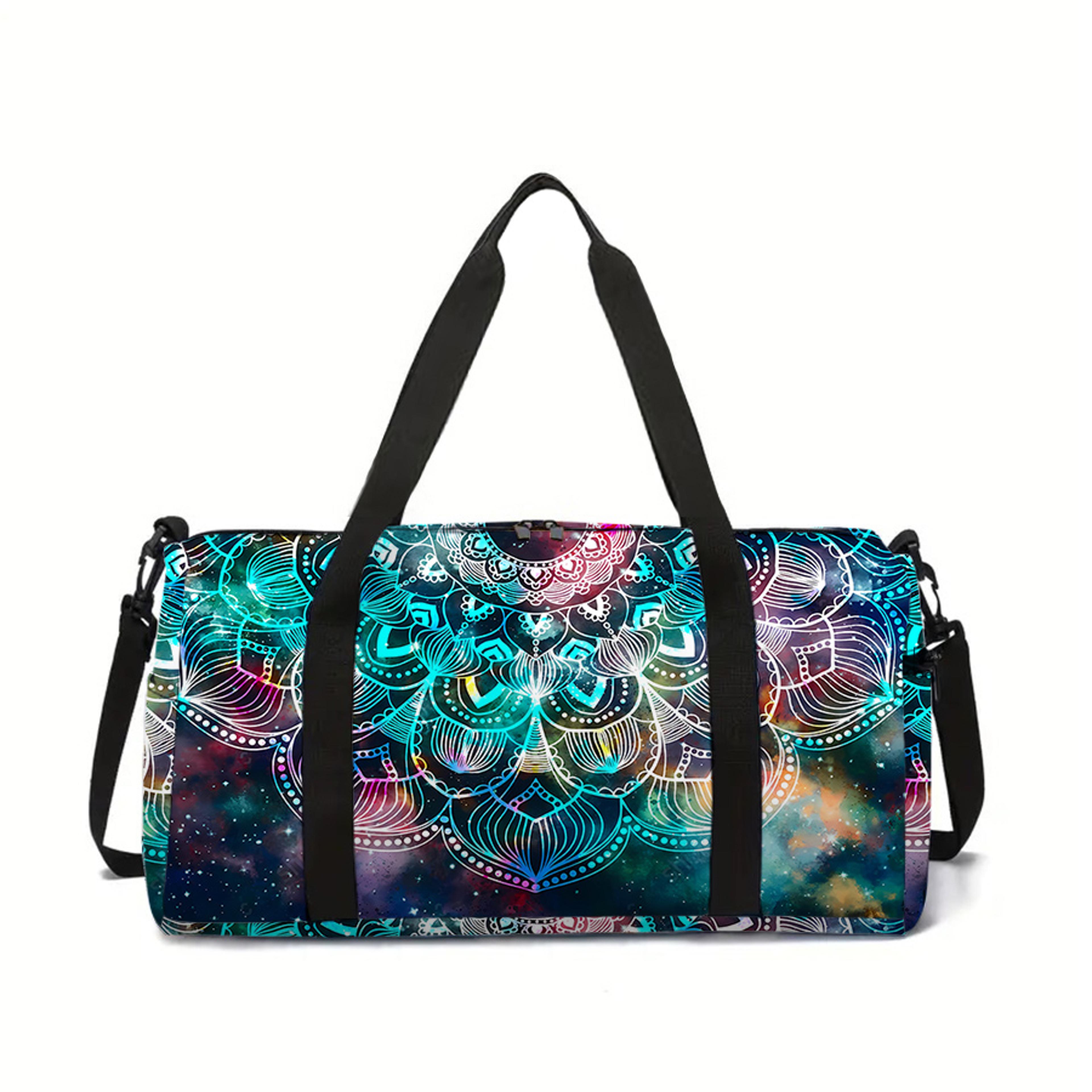 colorful fish scale kids travel duffel bag large capacity gym and overnight bag