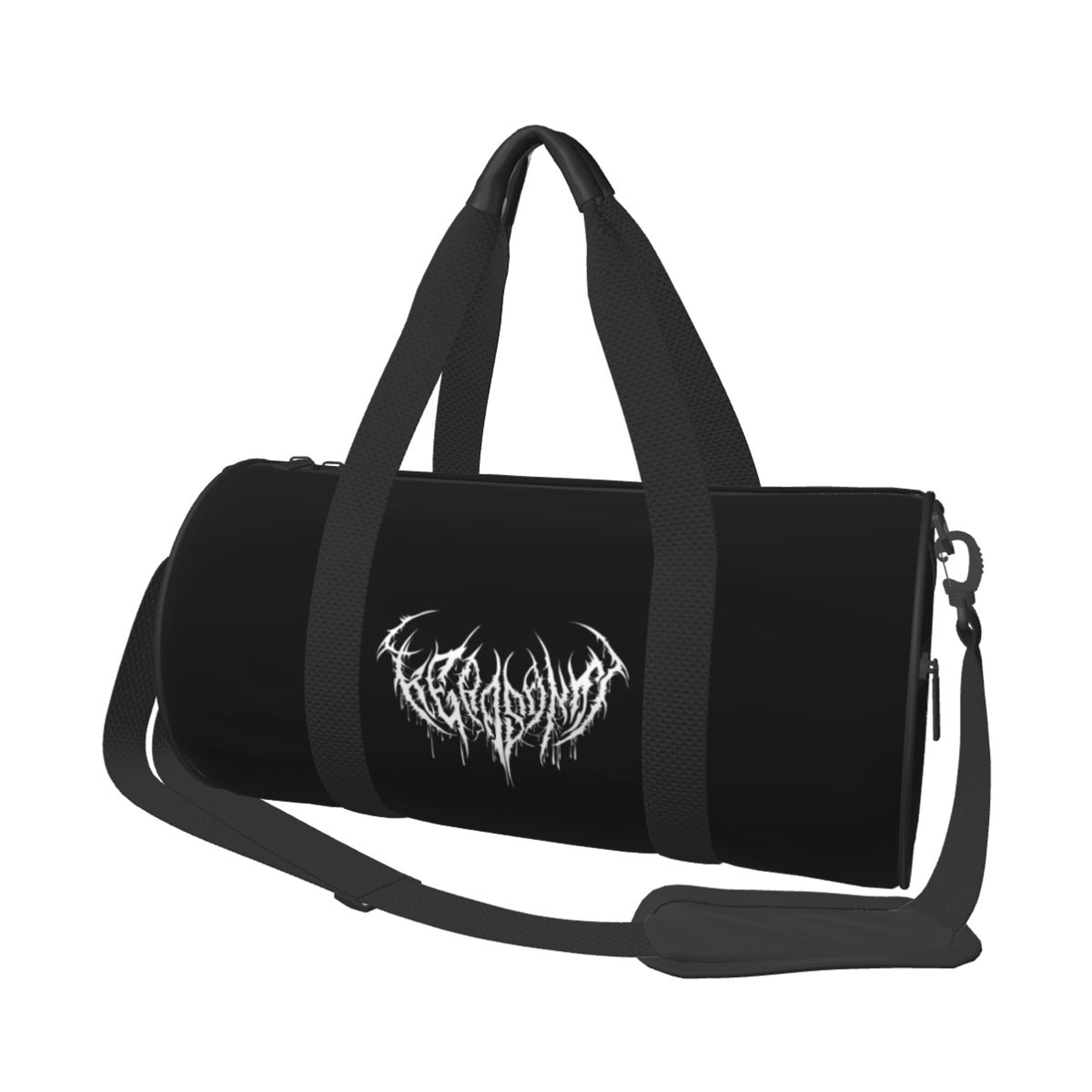 goth bish deathcore gym duffle bag with shoe compartment