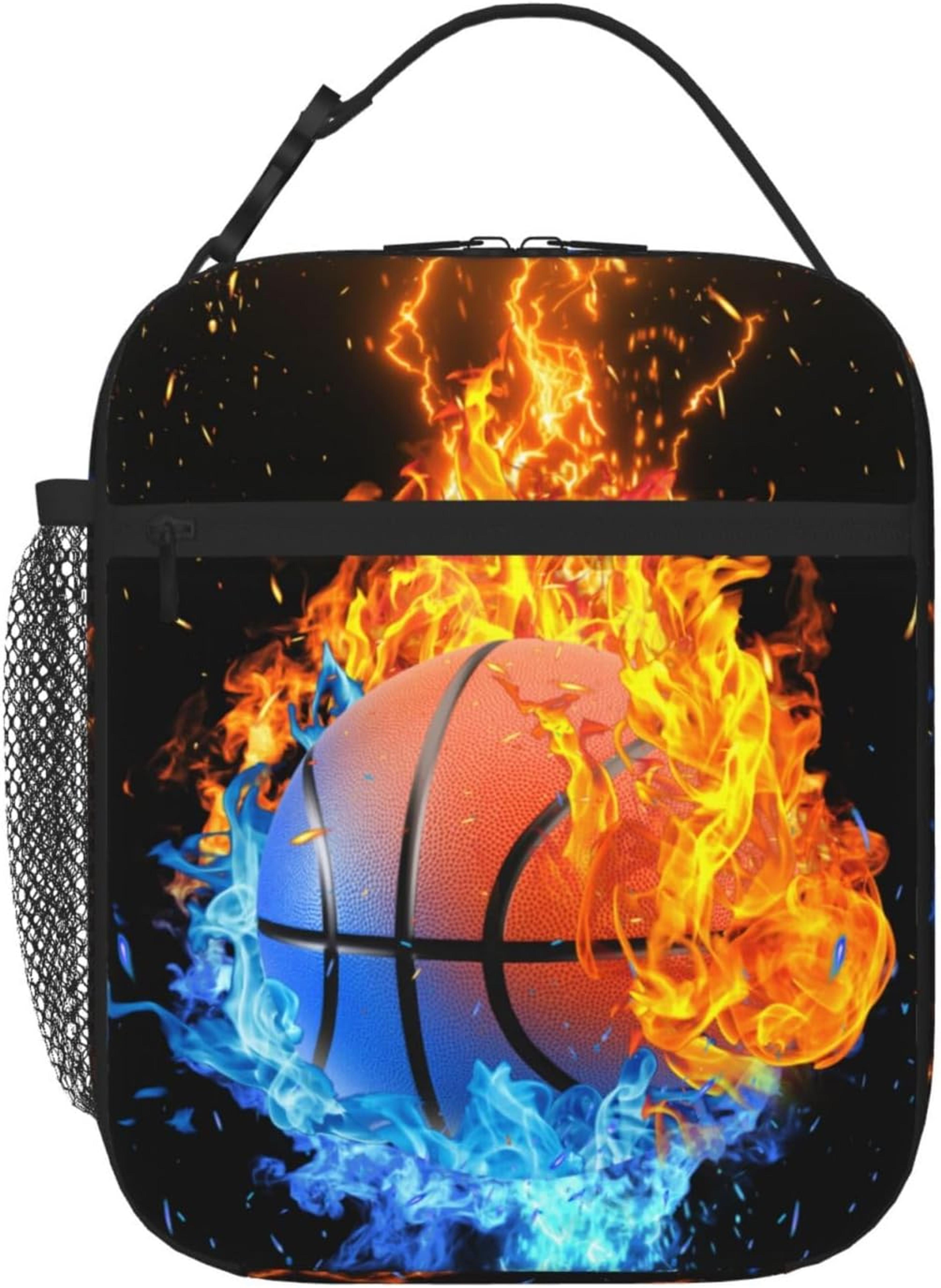 gamer insulated lunch box with gamepad design and adjustable strap