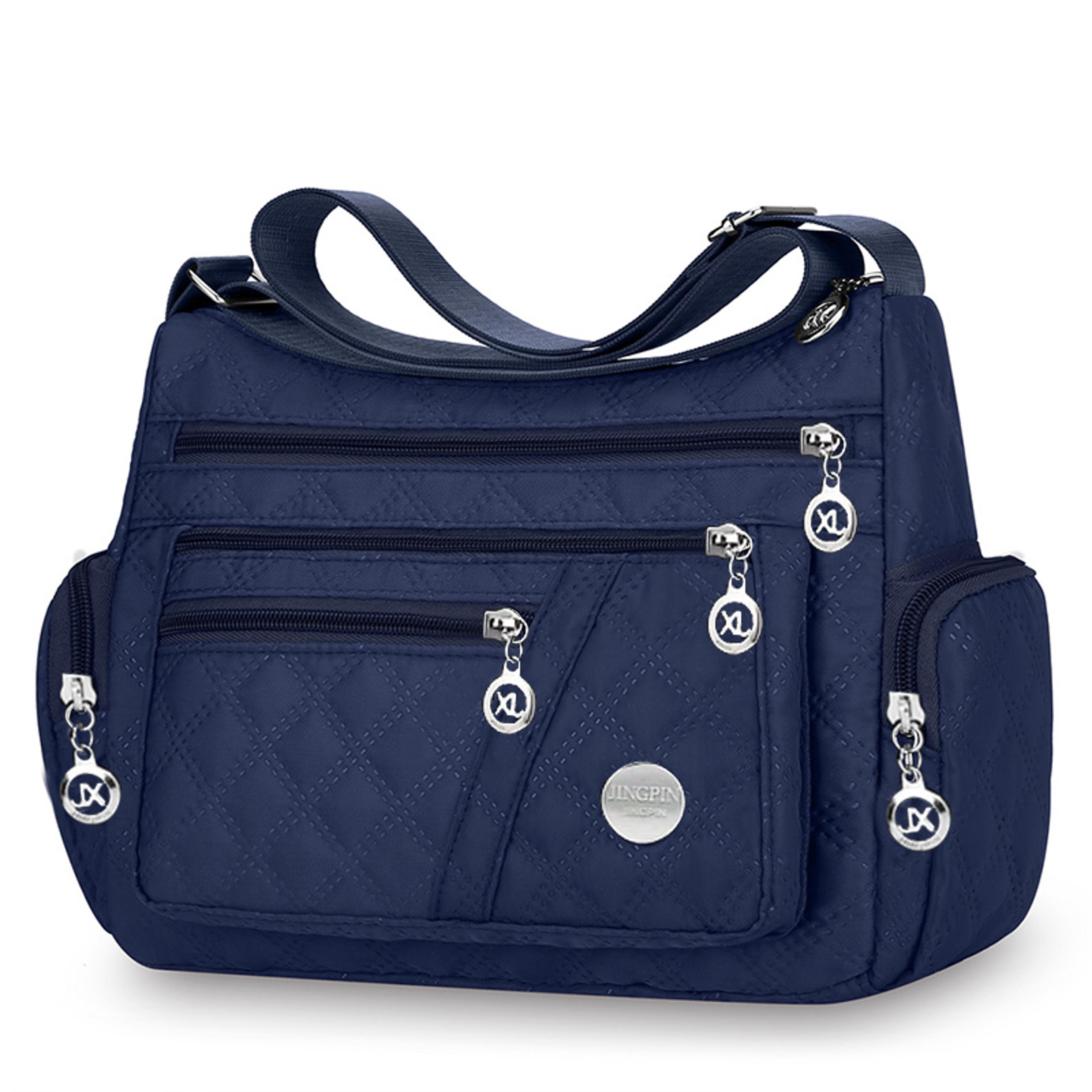 unisex square oxford cross body bag large capacity casual shoulder bag