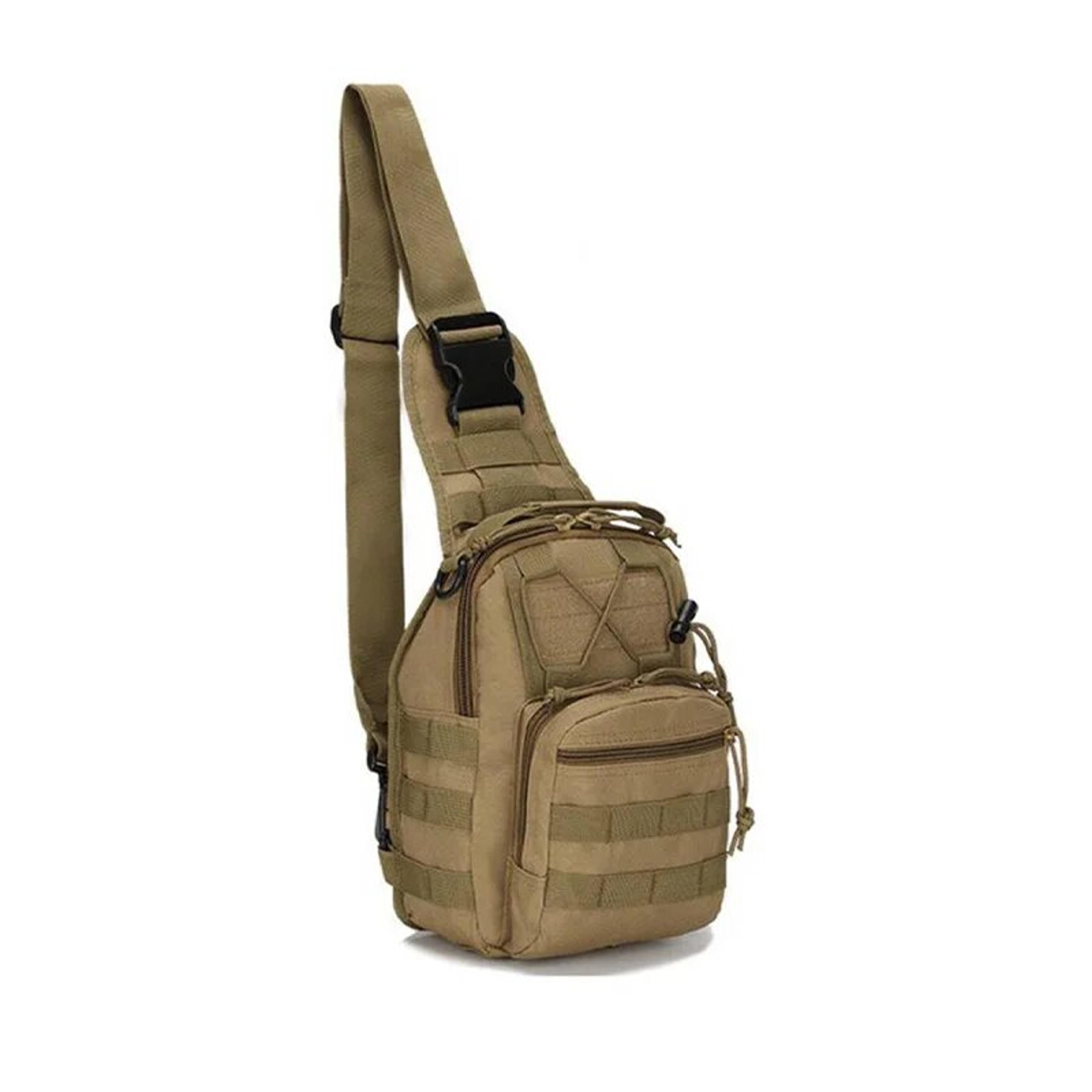 tactical sling bag crossbody chest pack for hiking, camping and travel