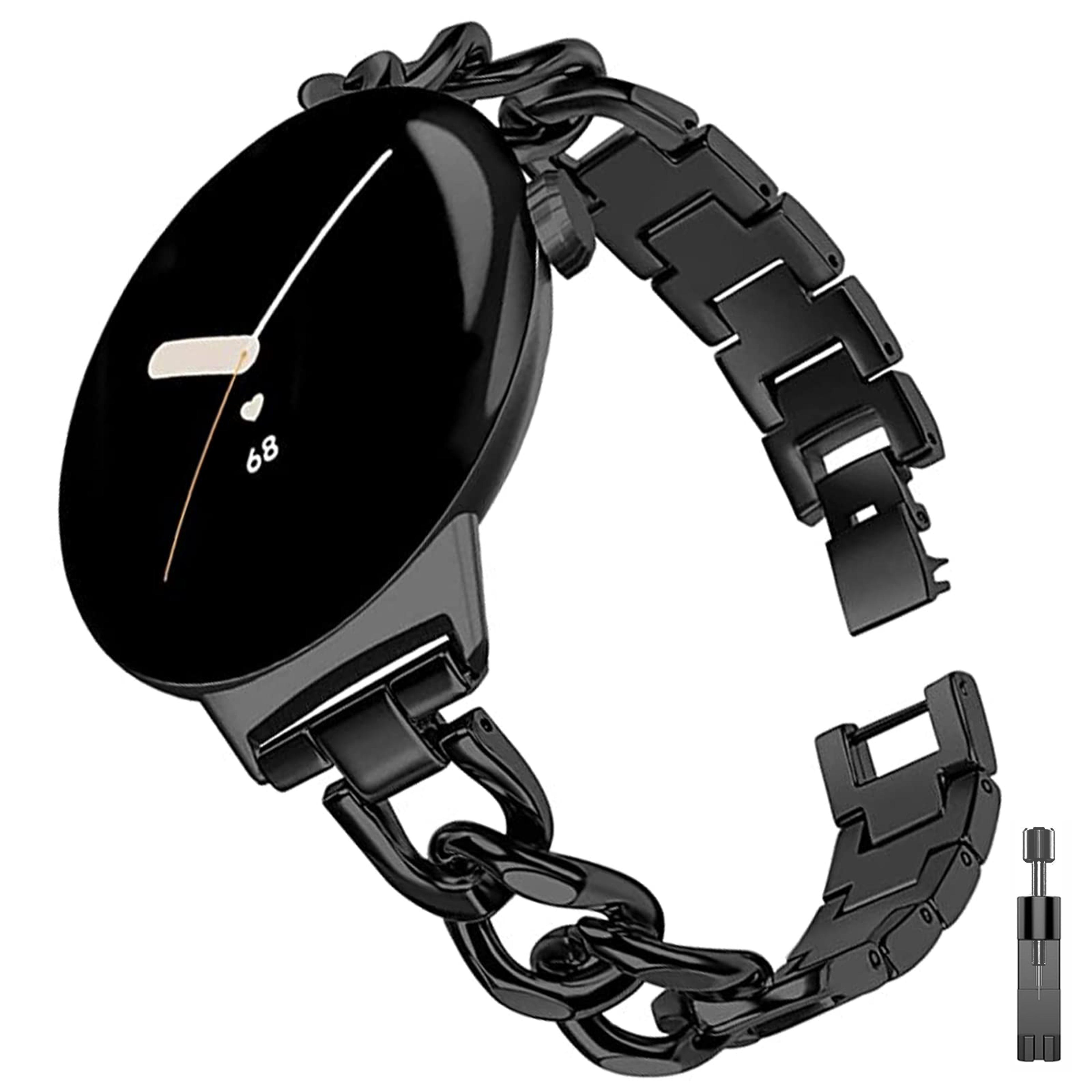 google pixel watch band stainless steel metal replacement strap