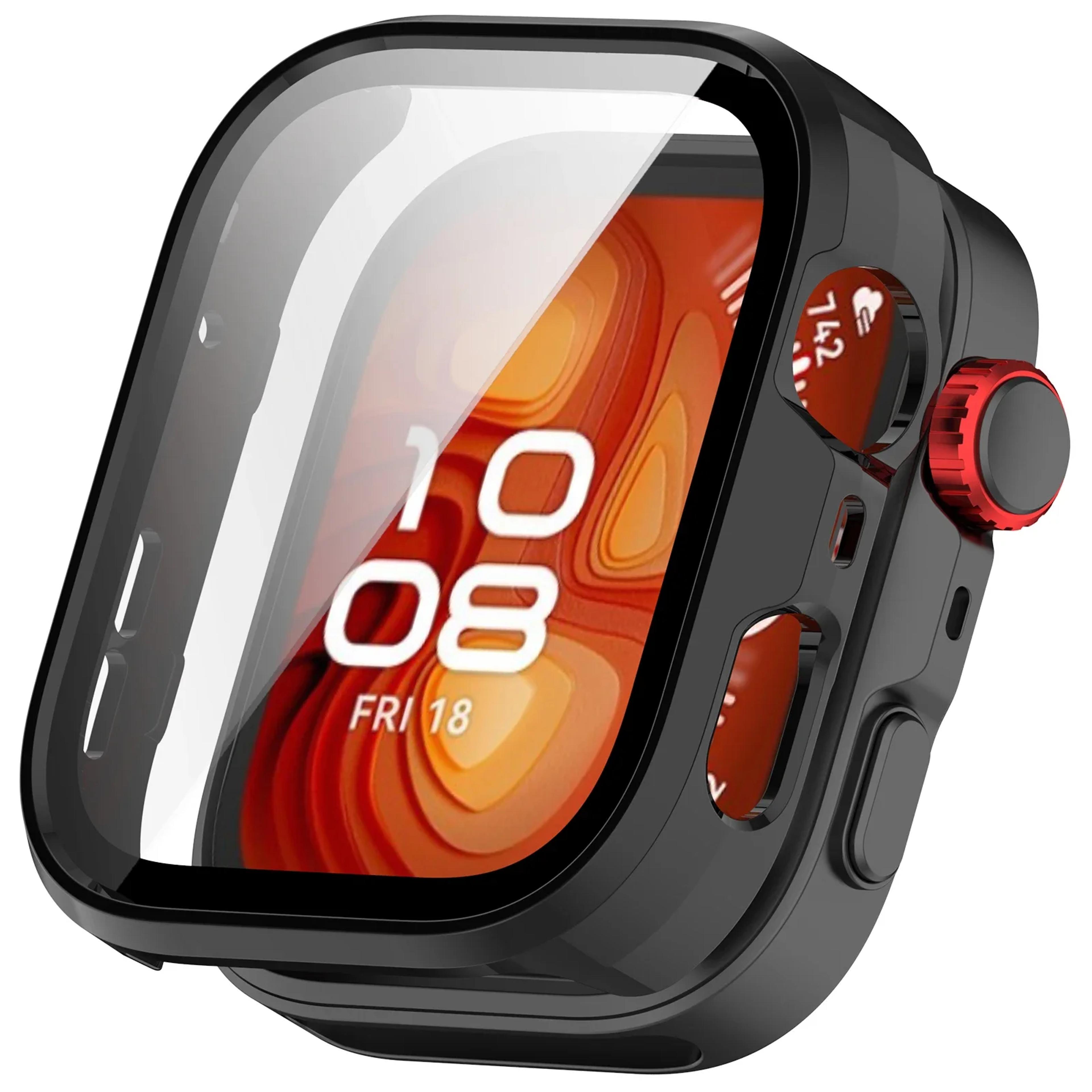 watch fit pro protective case with tempered glass screen protector
