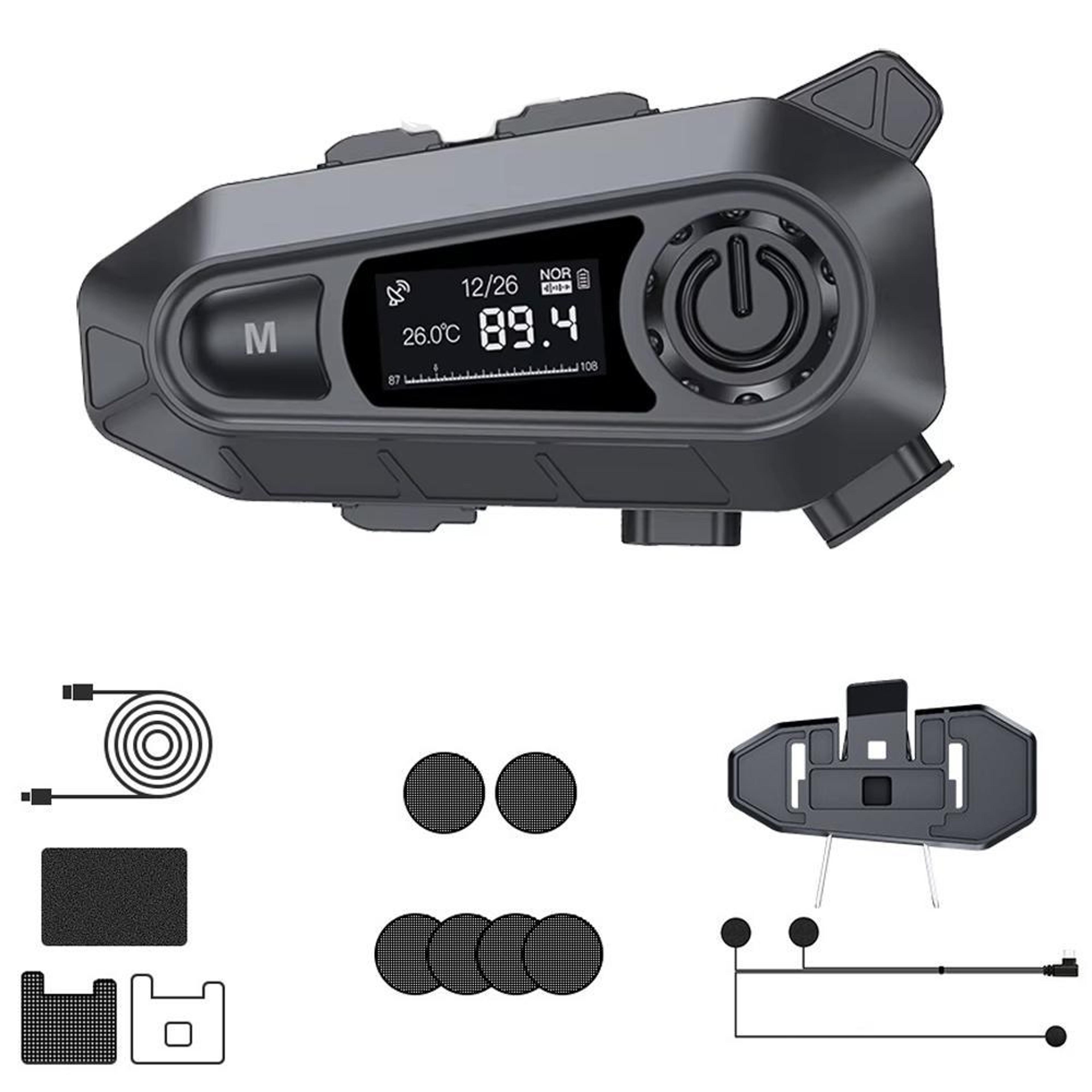 motorcycle helmet bluetooth headset a1 with ip67 waterproofing and noise reduction
