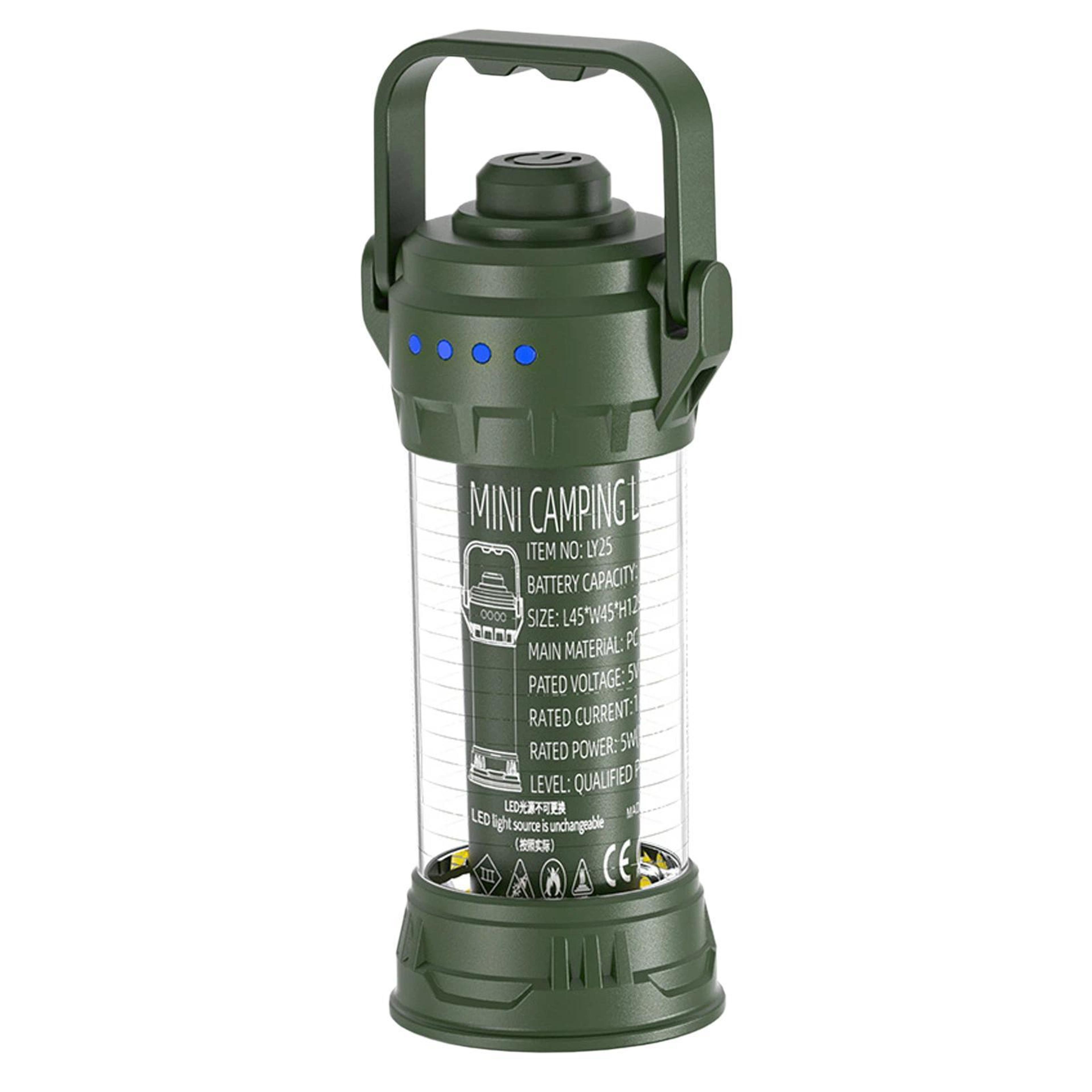 rechargeable led camping light with 6 lighting modes and portable handle