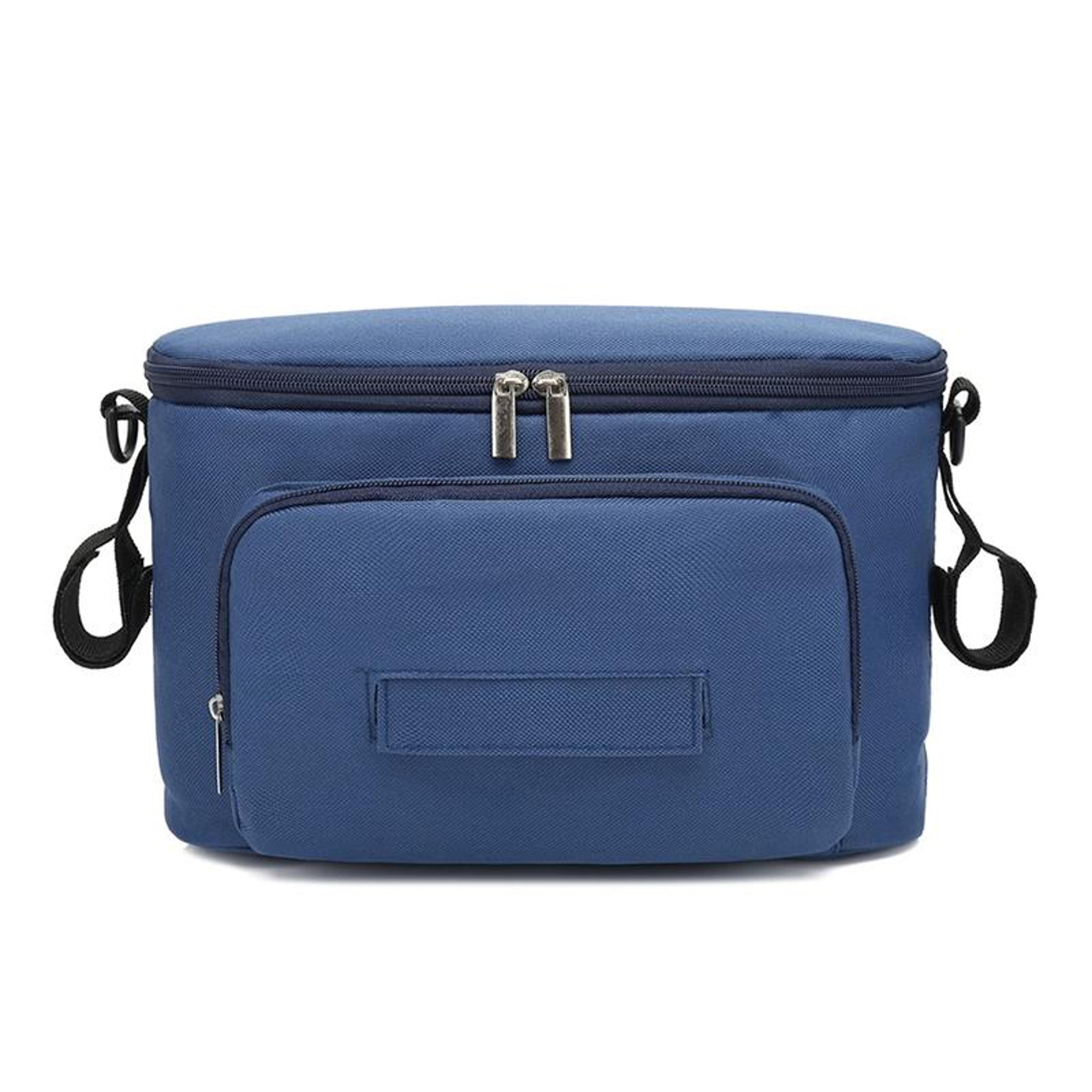 baby stroller organizer bag large capacity oxford cloth hanging storage bag dark blue
