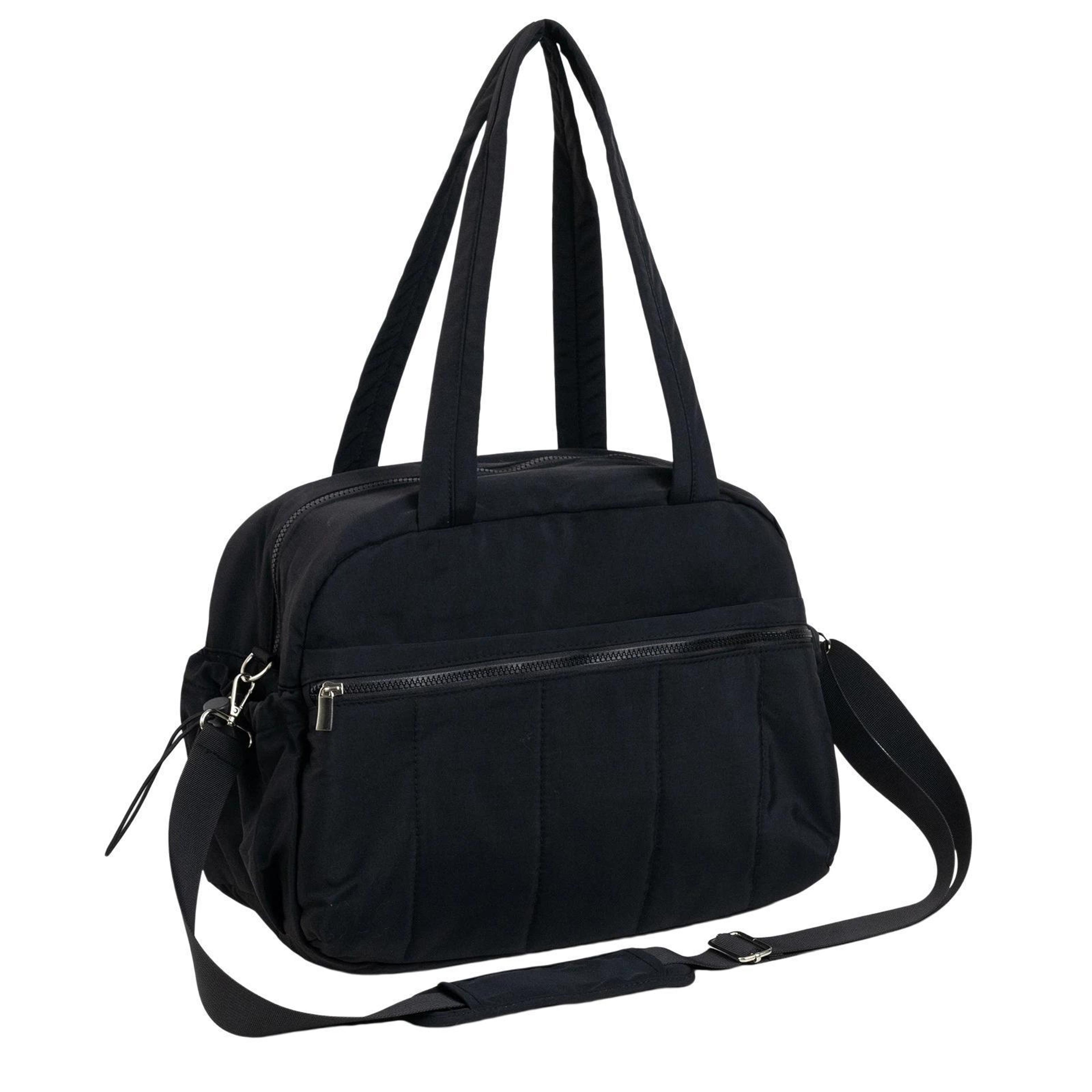 portable gym travel bag with wet dry compartment and adjustable shoulder strap