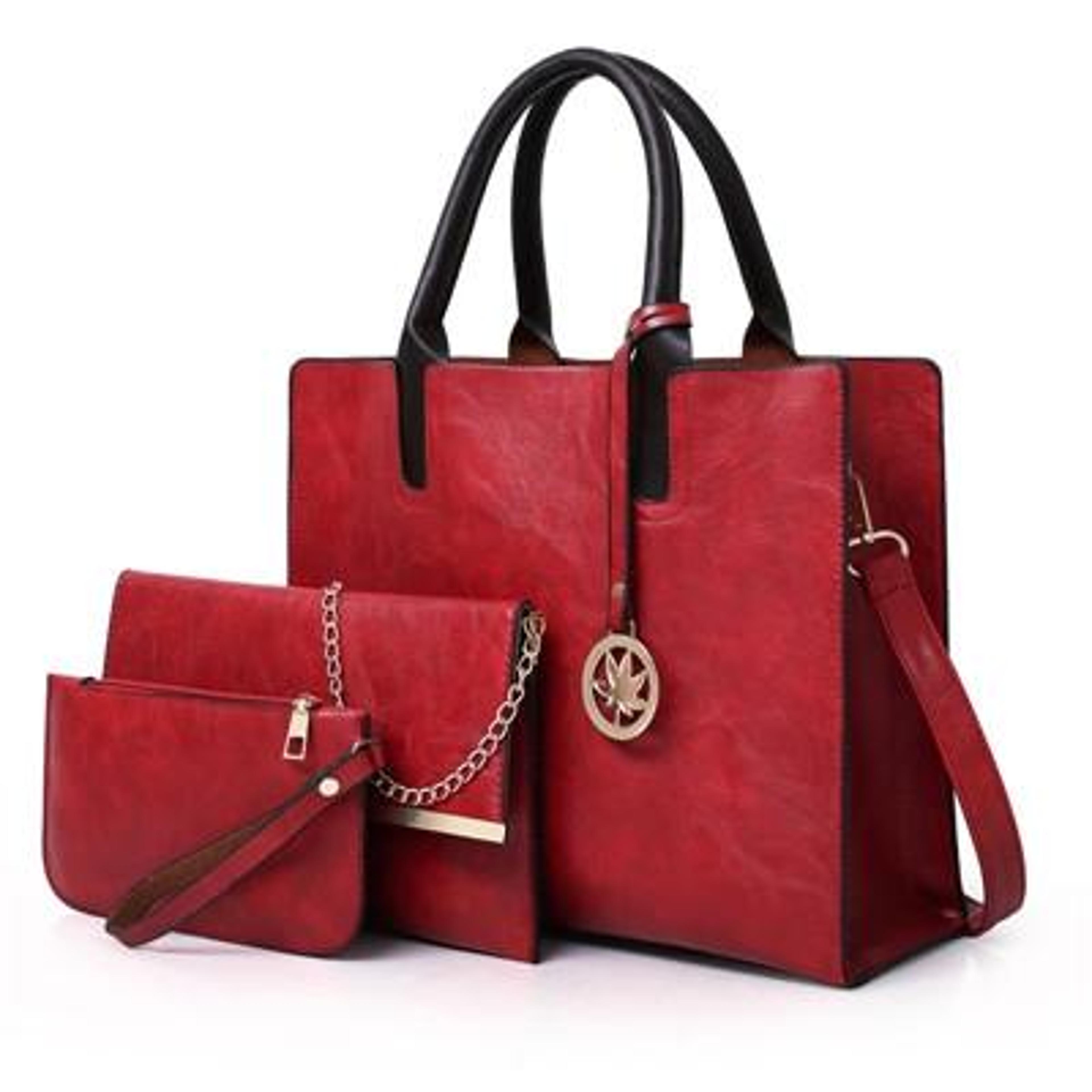 womens pu leather tote shoulder crossbody handbag