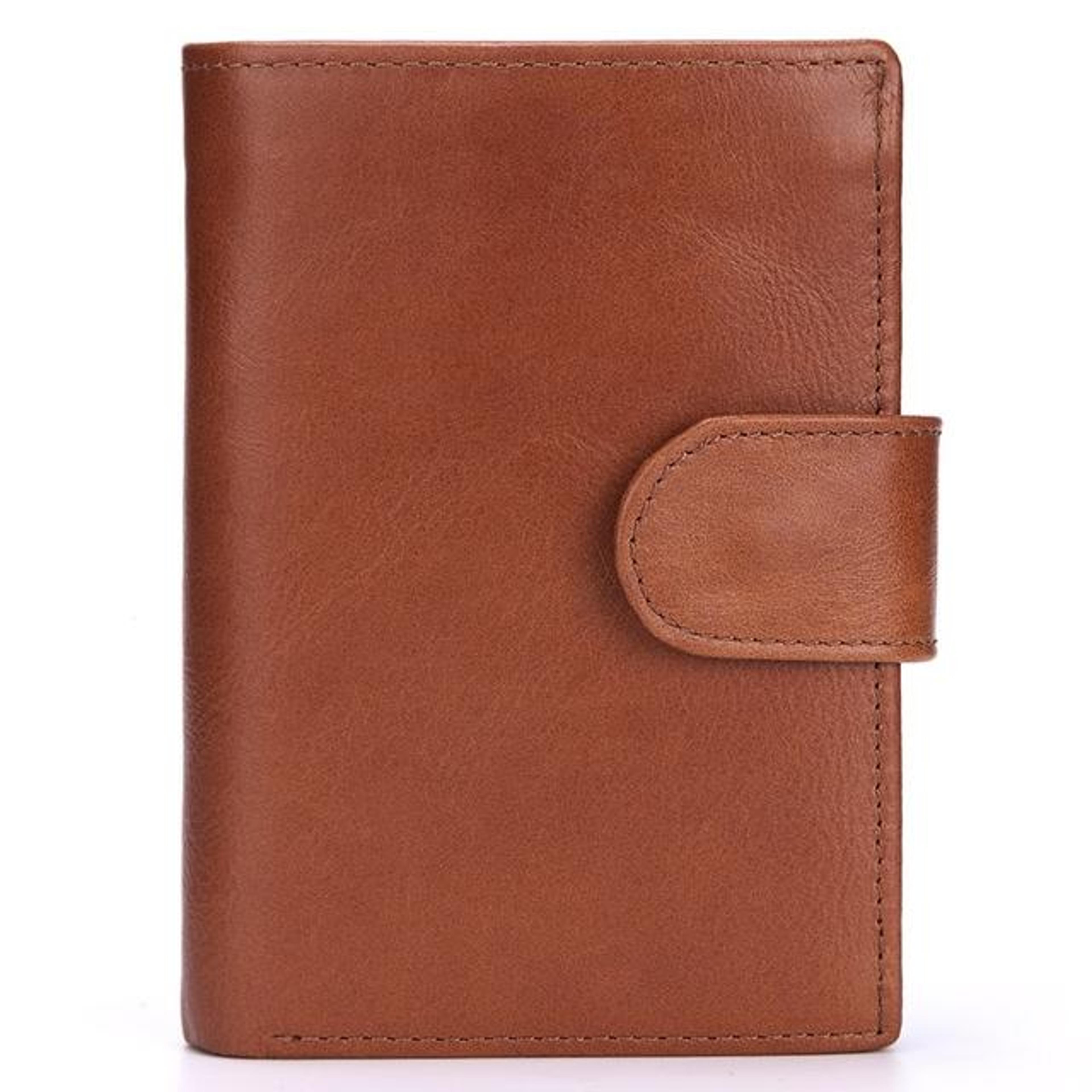 mens genuine cowhide leather wallet with coin pocket and card holder