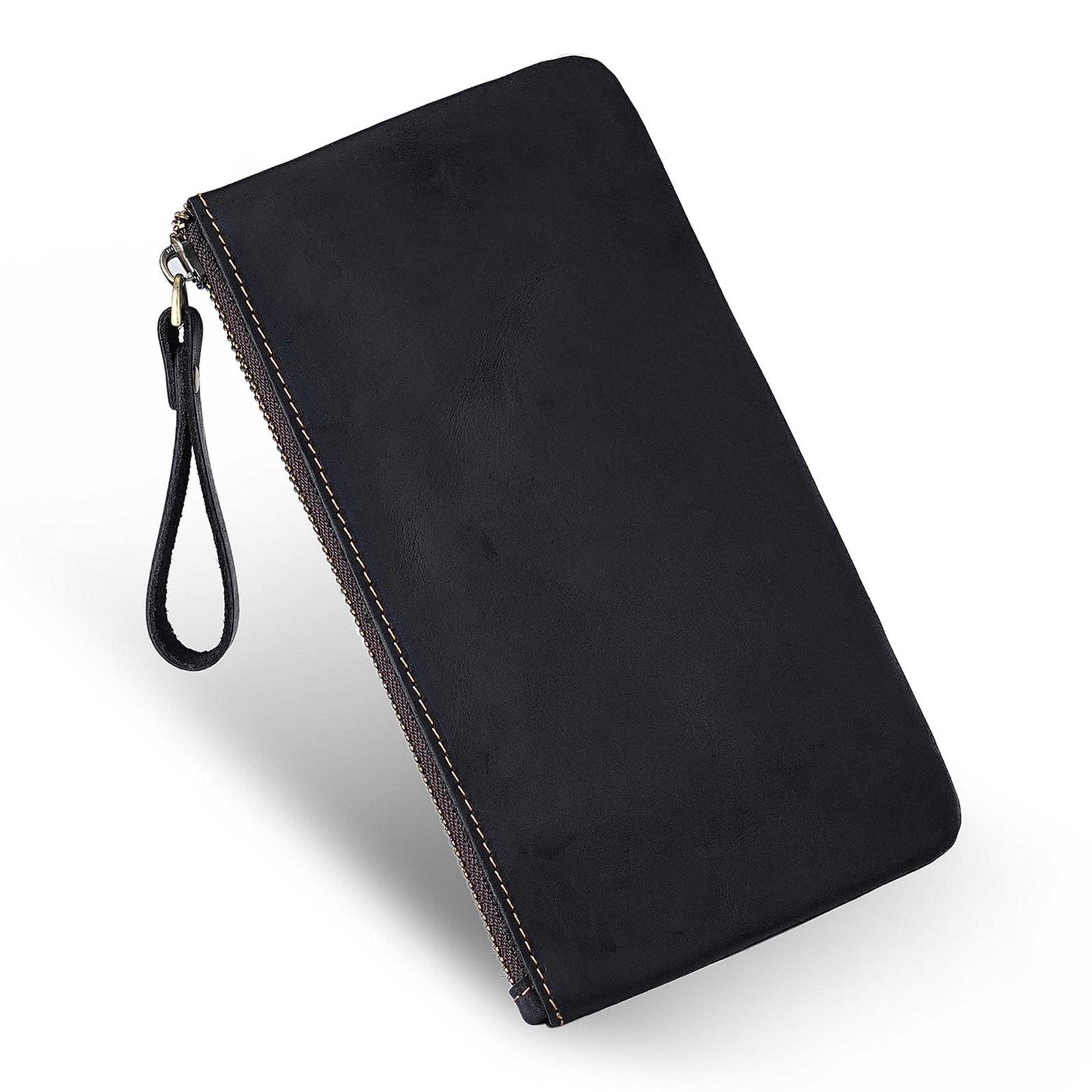 leather cosmetic bag & zipper wallet