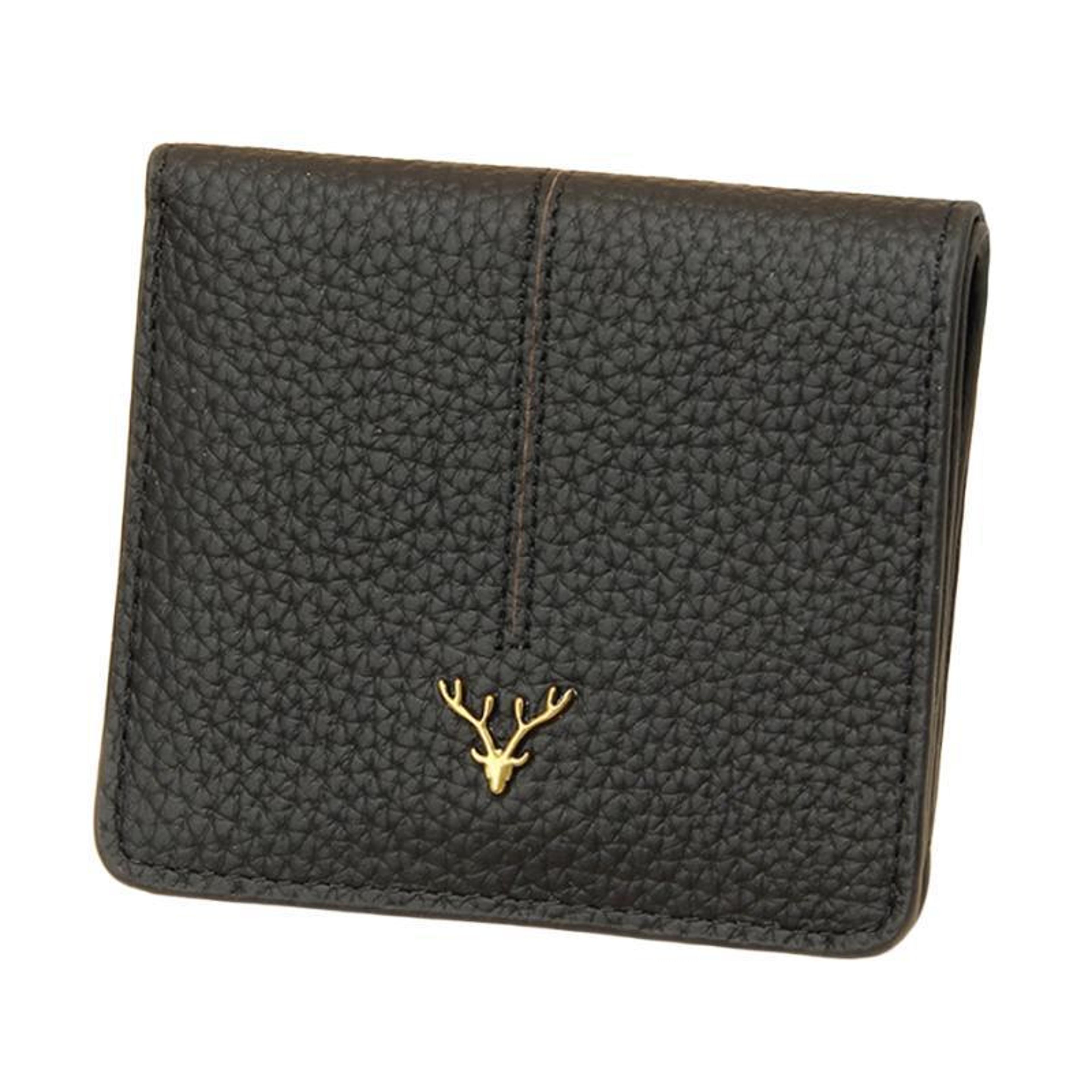 womens ultra thin leather wallet with 7 card slots and coin pocket black
