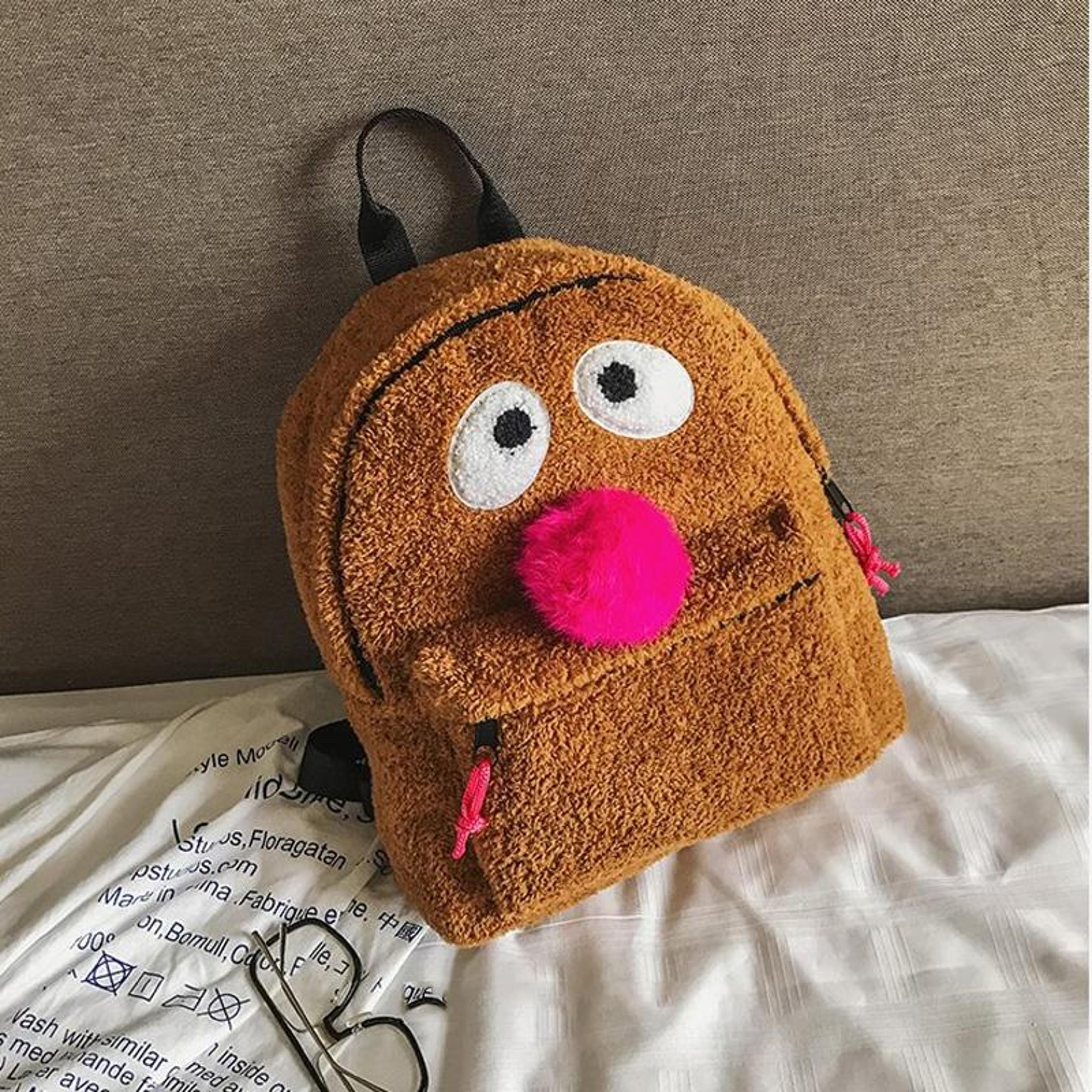 cute bird plush shoulder bag for girls with double shoulder straps