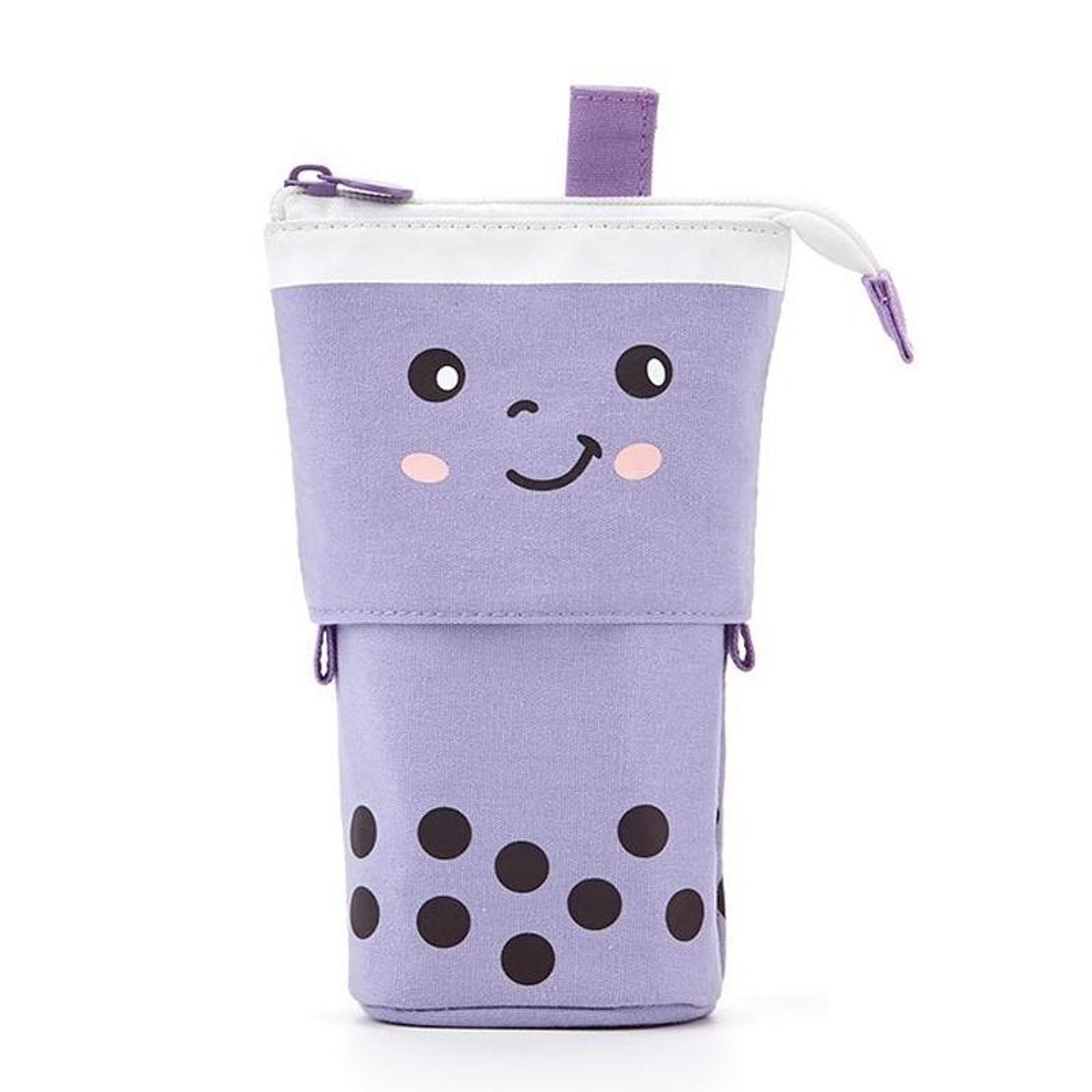 cute heart pen holder pencil case with multi layer storage pockets