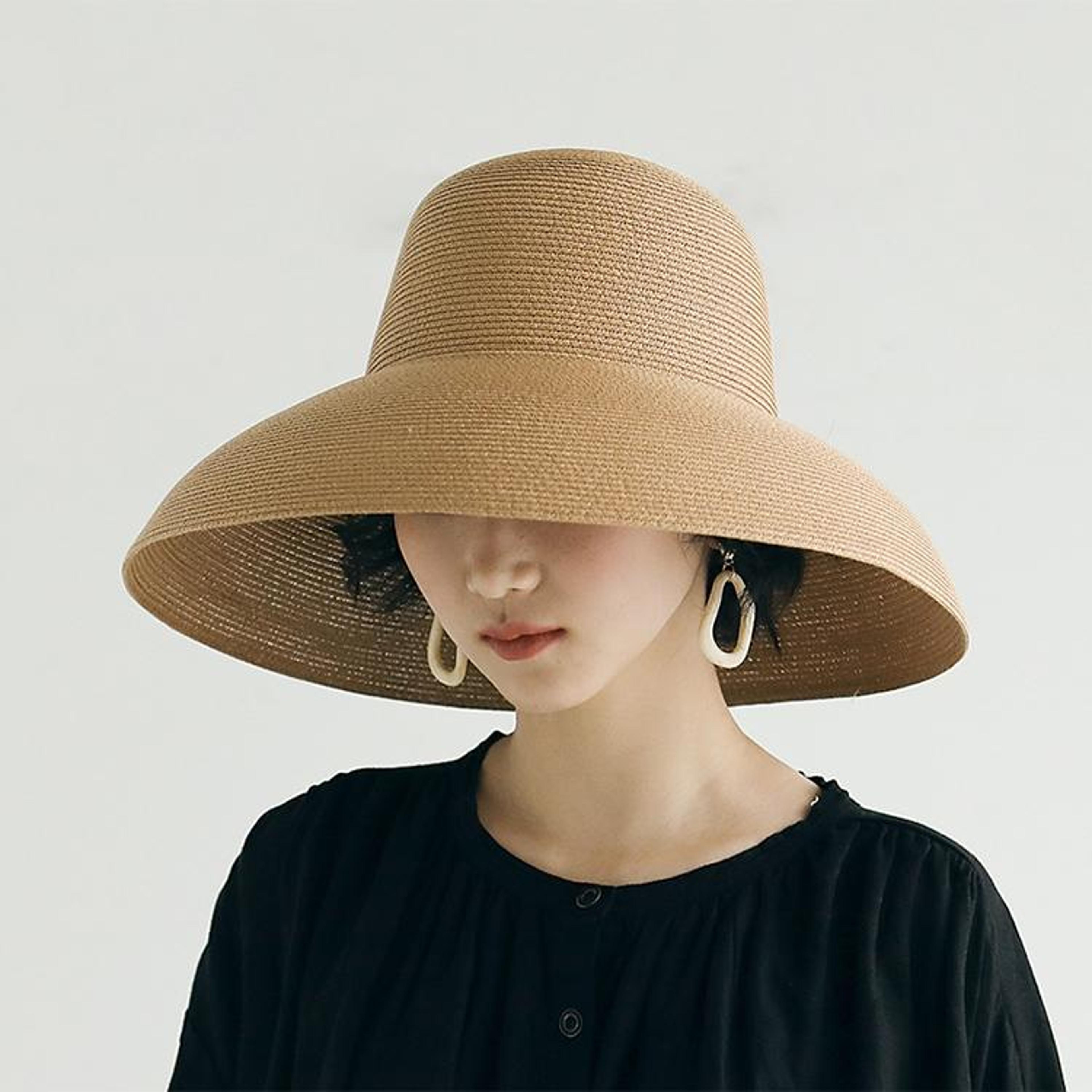 womens wide brim straw sun hat for summer beach and vacation
