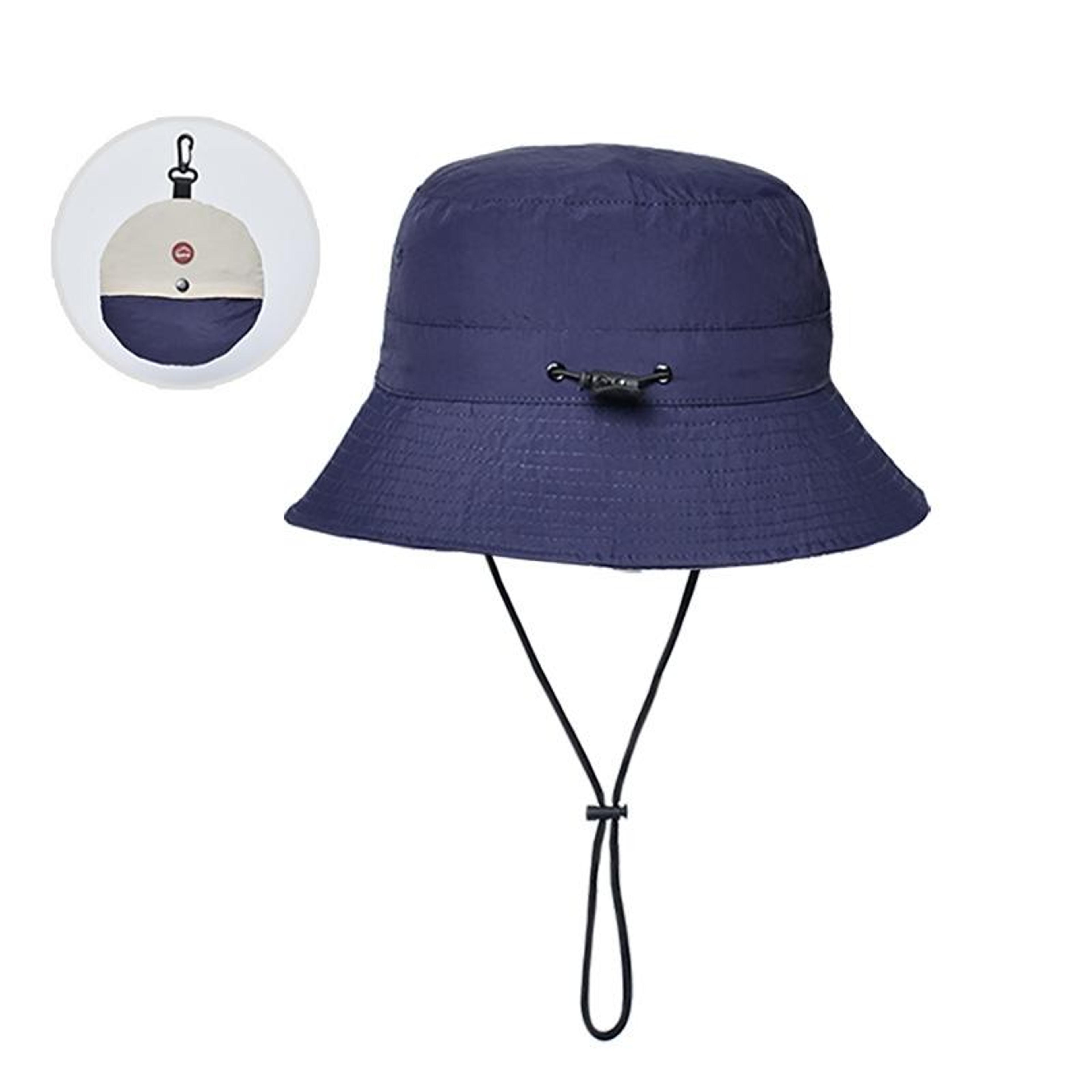 foldable sun hat for men and women with wide brim and adjustable chin strap