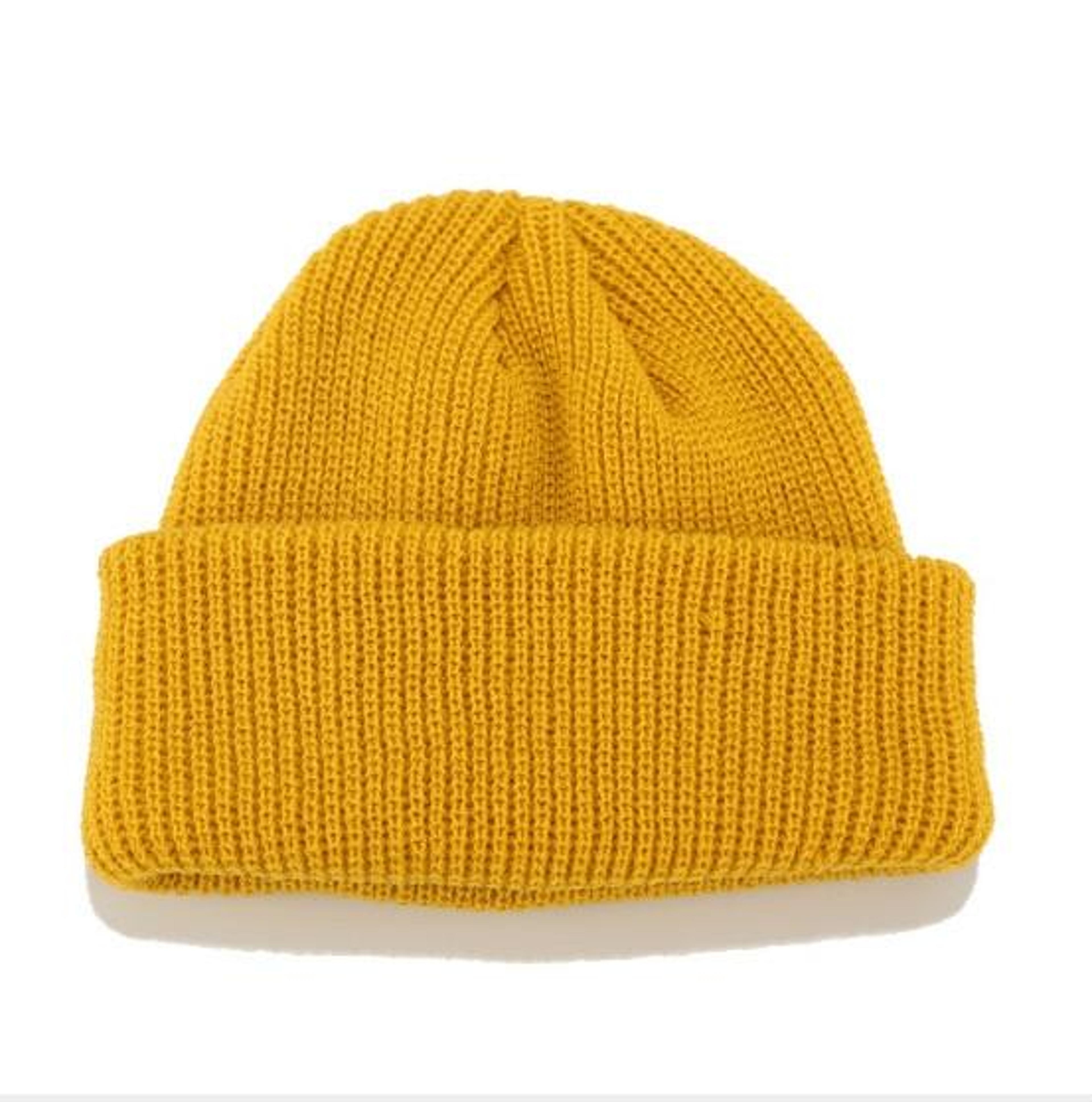 solid color wool knit skullcap for men and women