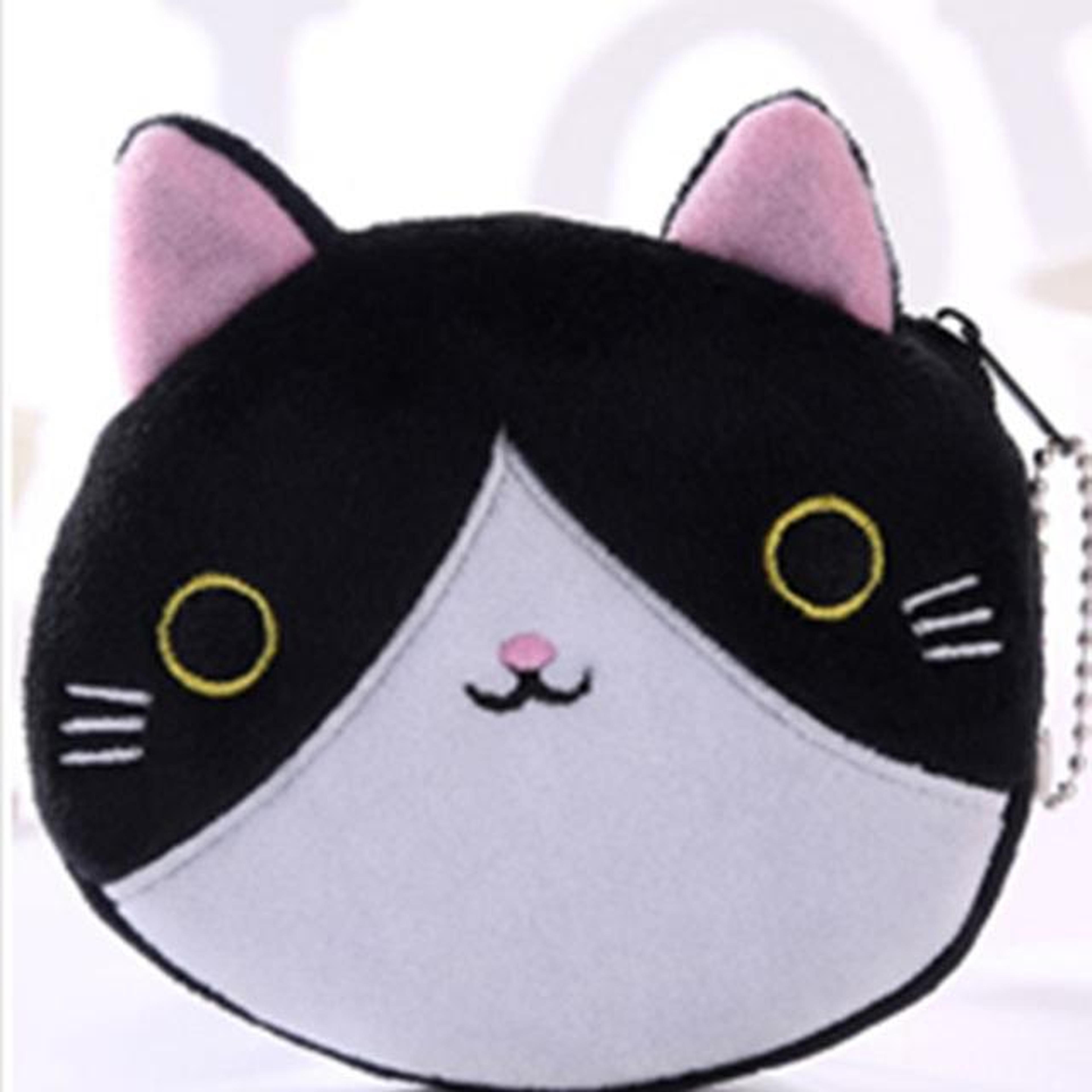 cute cat coin purse for kids and women plush zipper wallet