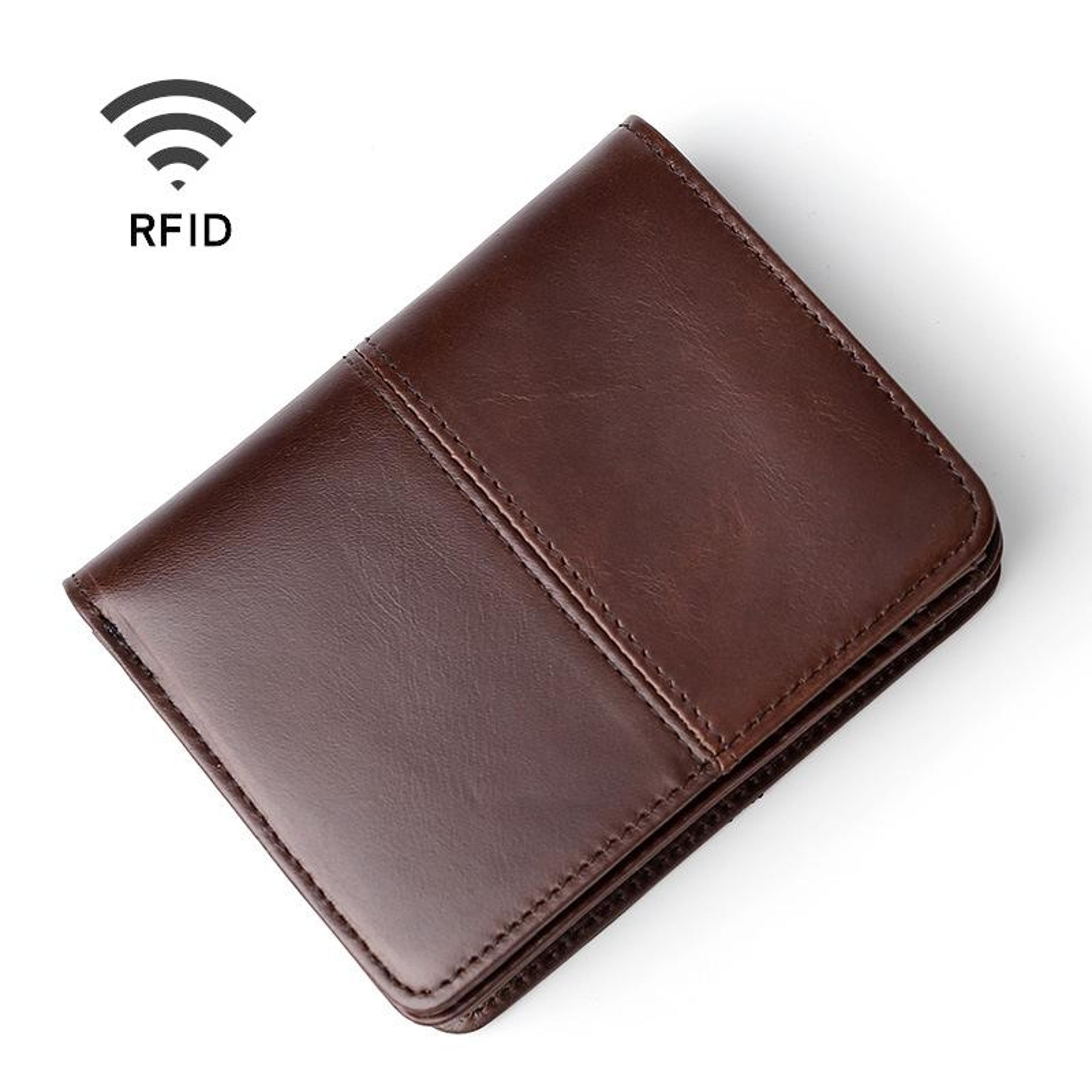 rfid blocking leather coin purse and multi card wallet