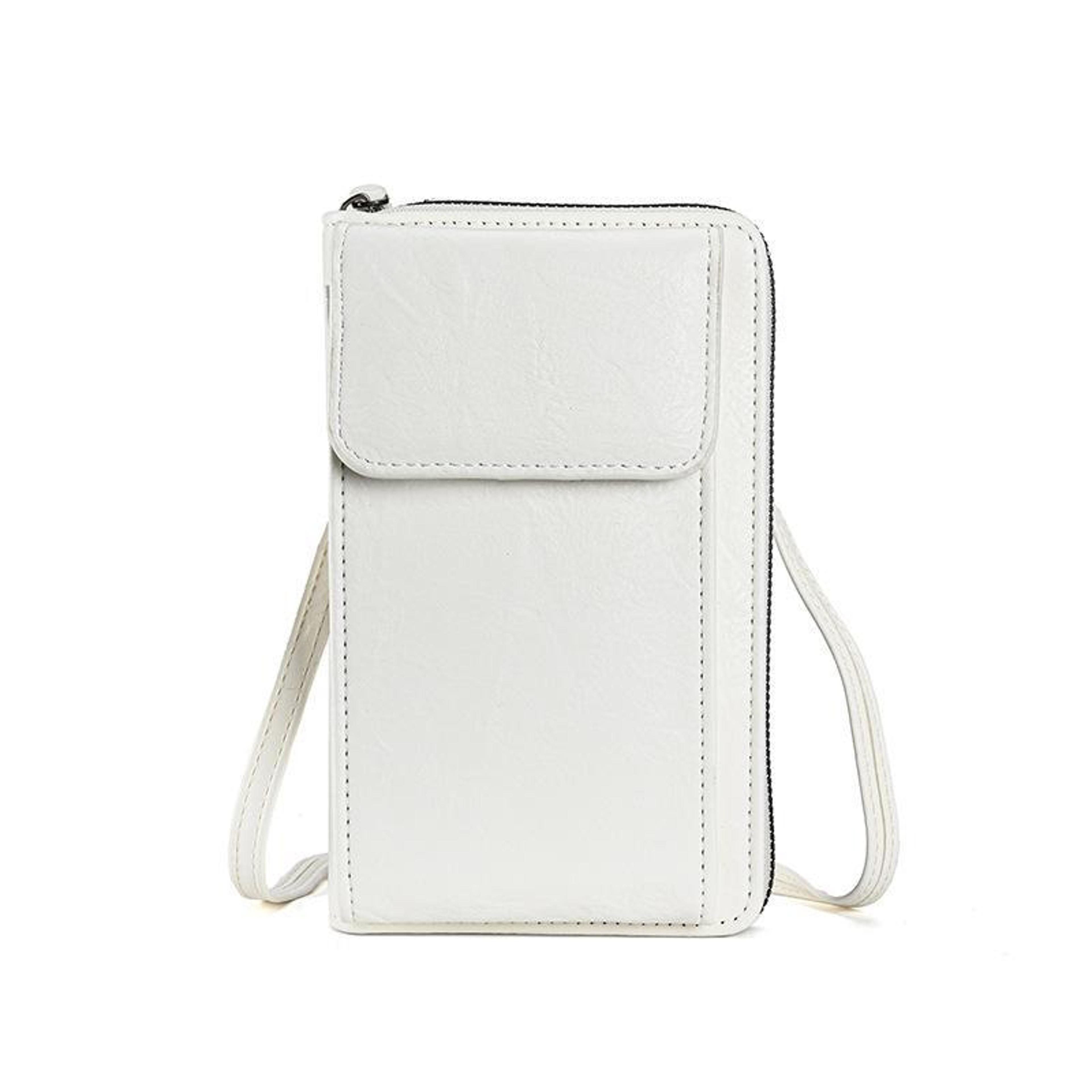 womens pu leather phone wallet crossbody bag with adjustable strap and flip cover