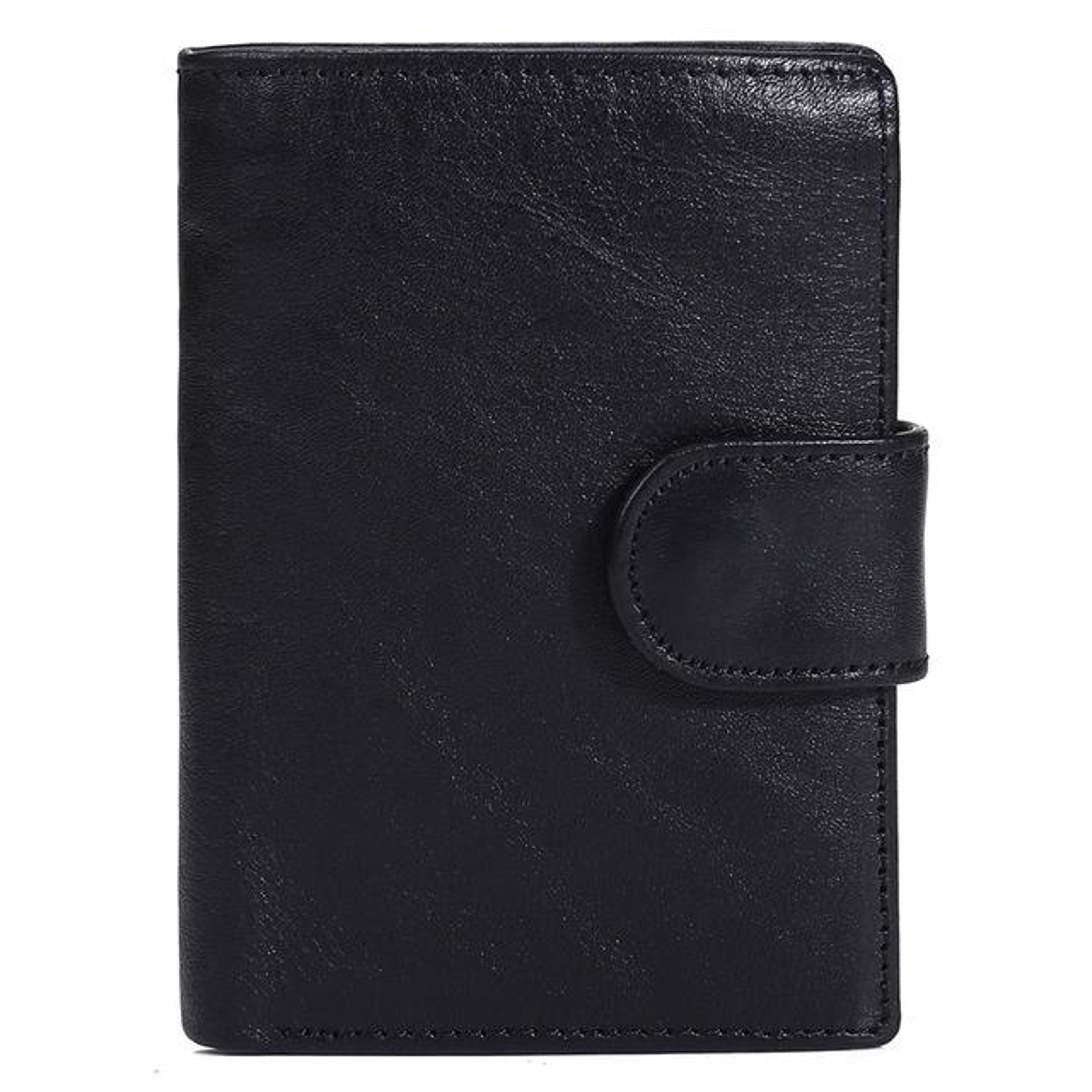 mens genuine cowhide leather wallet with coin pocket & card holder