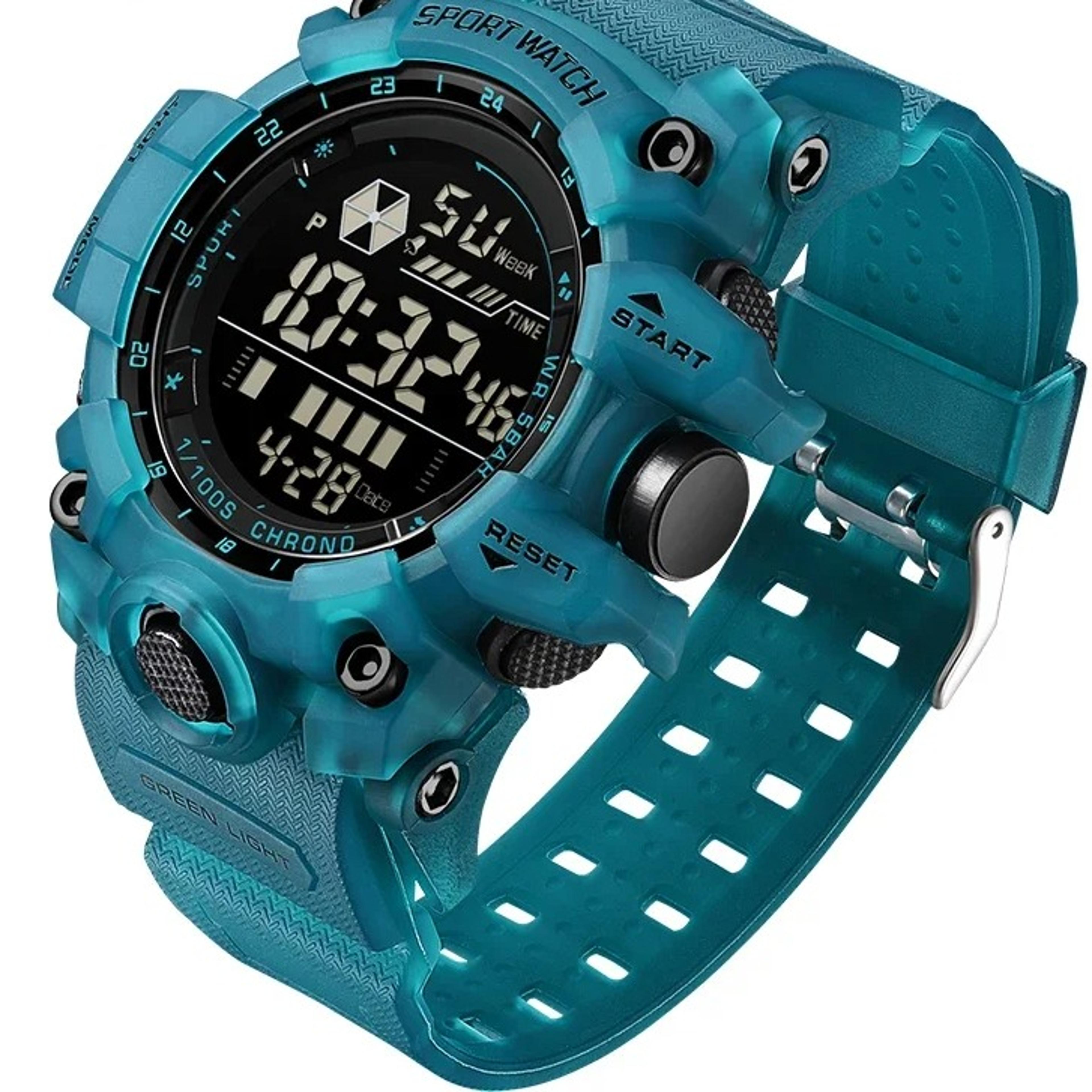 waterproof outdoor sports watch for men with analog digital led display