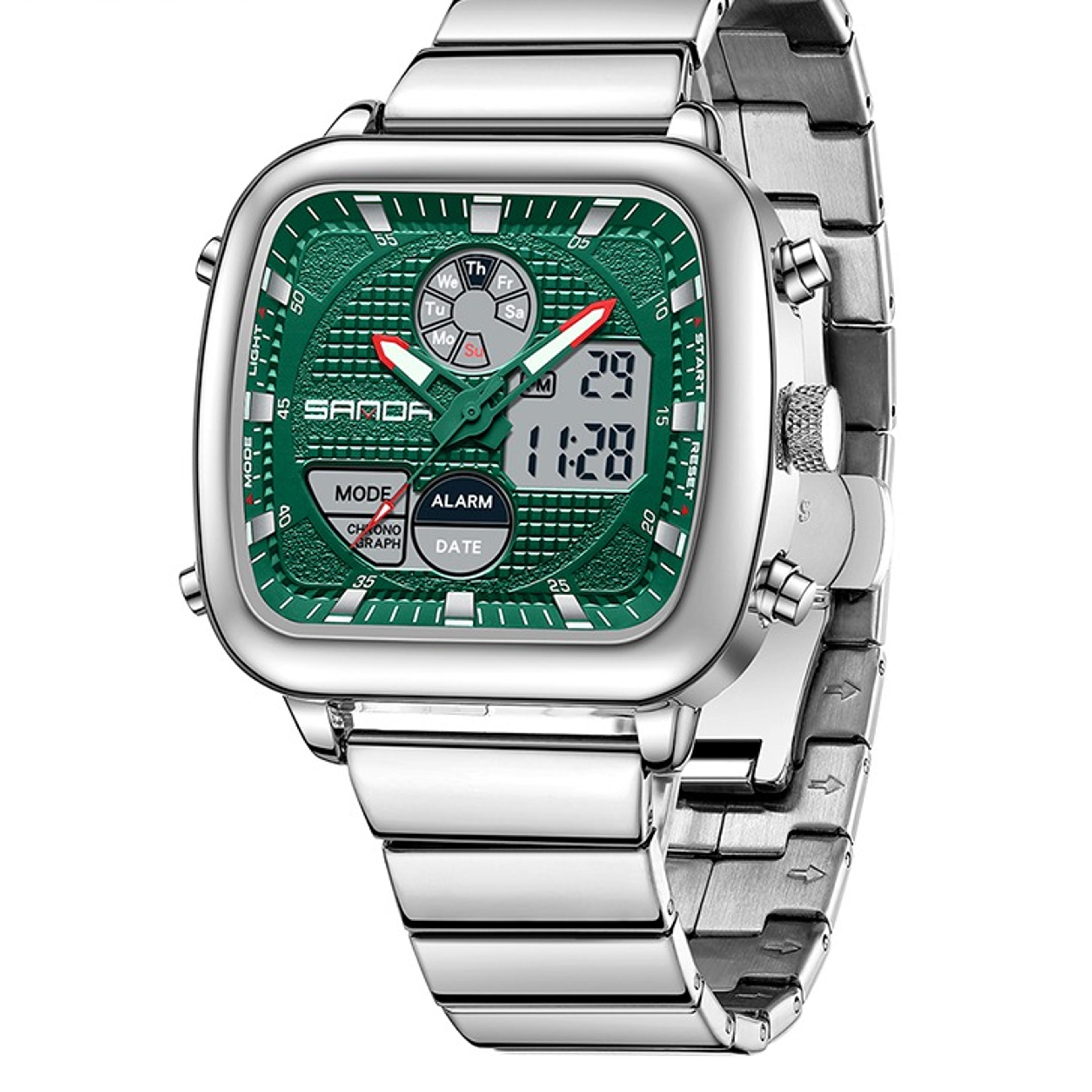 mens dual display water proof quartz digital watch