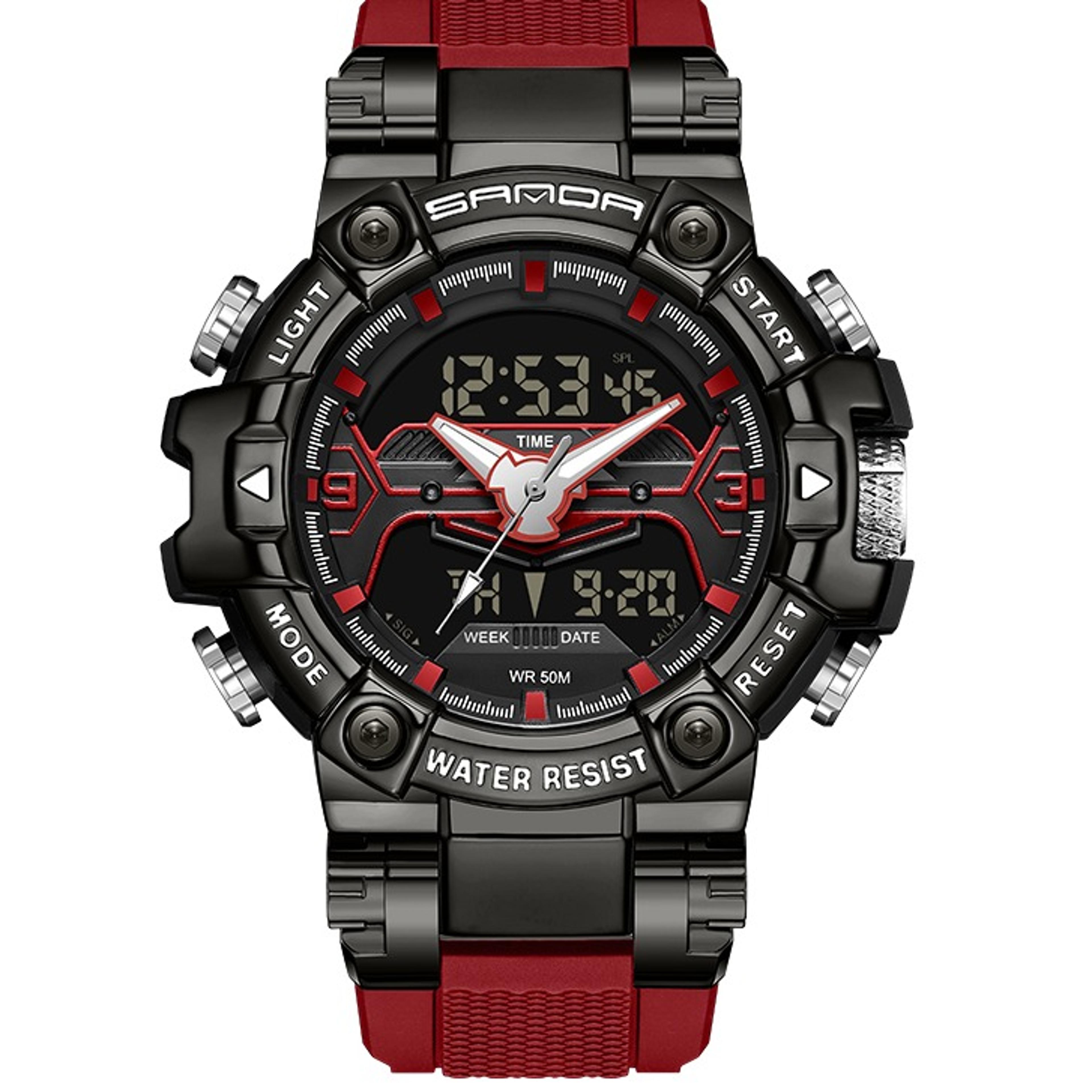 mens sports watch analog digital water proof military watch