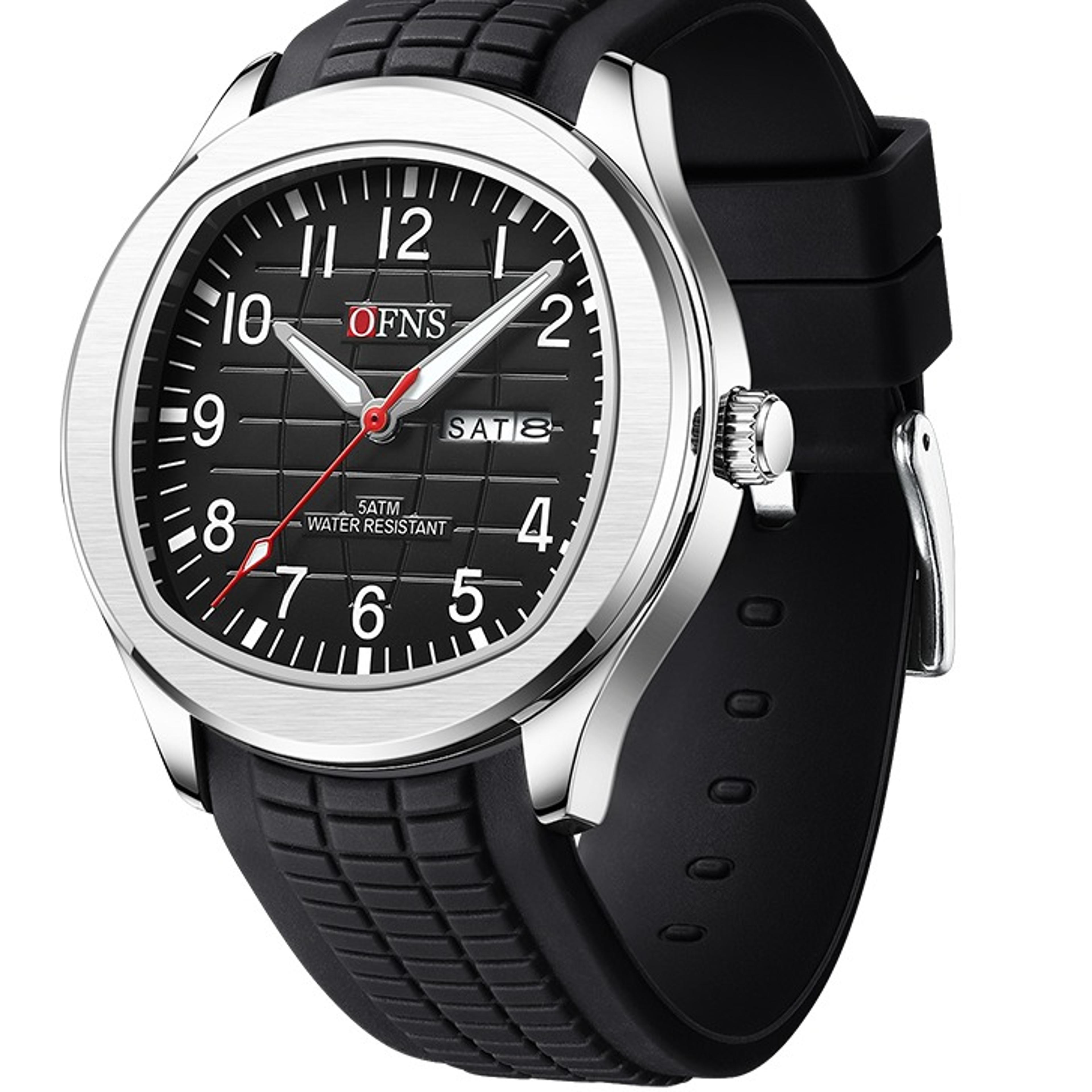 mens water proof quartz sports watch with date & week display