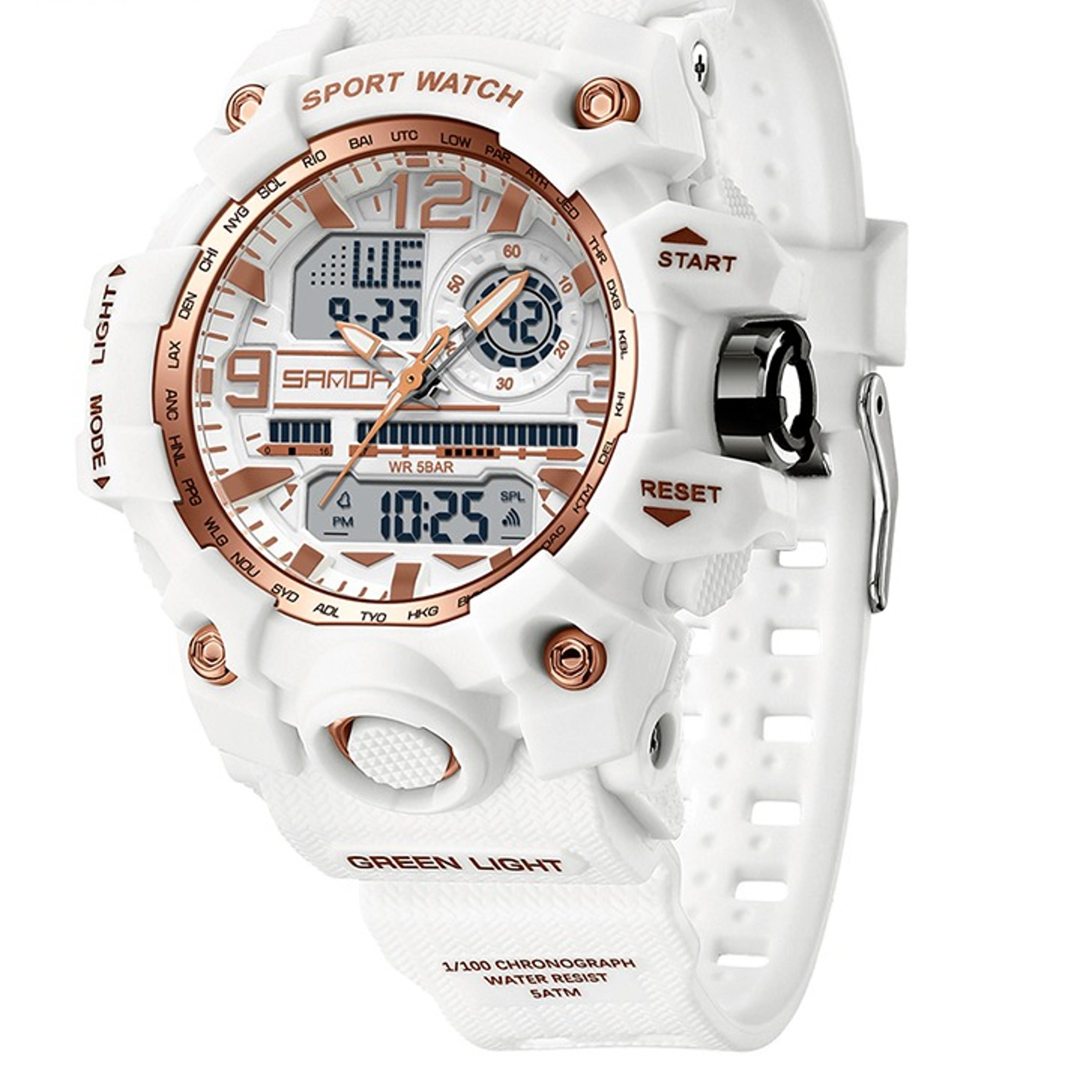 womens led digital sports watch waterproof shock resistant student wristwatch