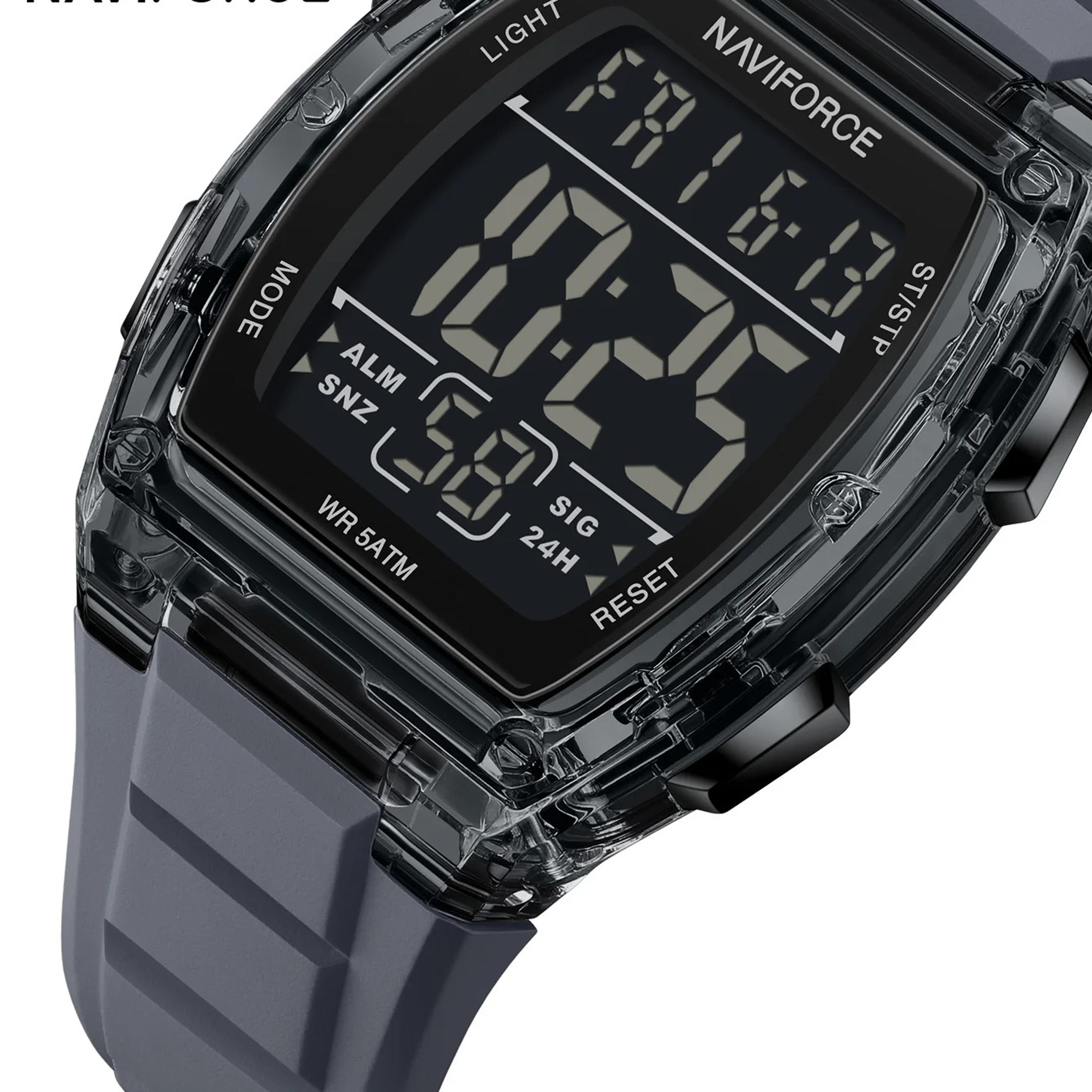 mens digital sports watch water proof military led watch with silicone strap