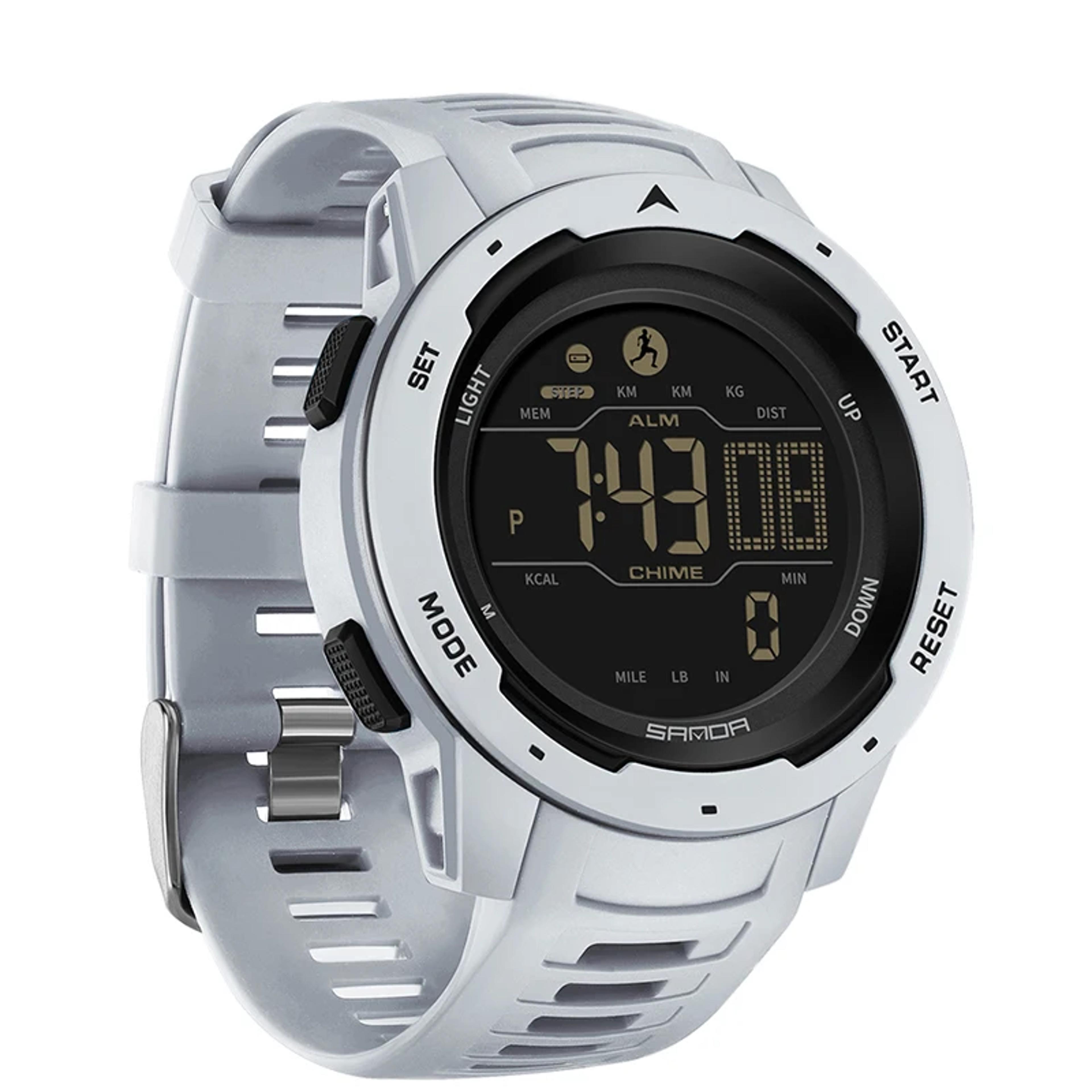 mens waterproof digital sports watch with pedometer and calorie tracker