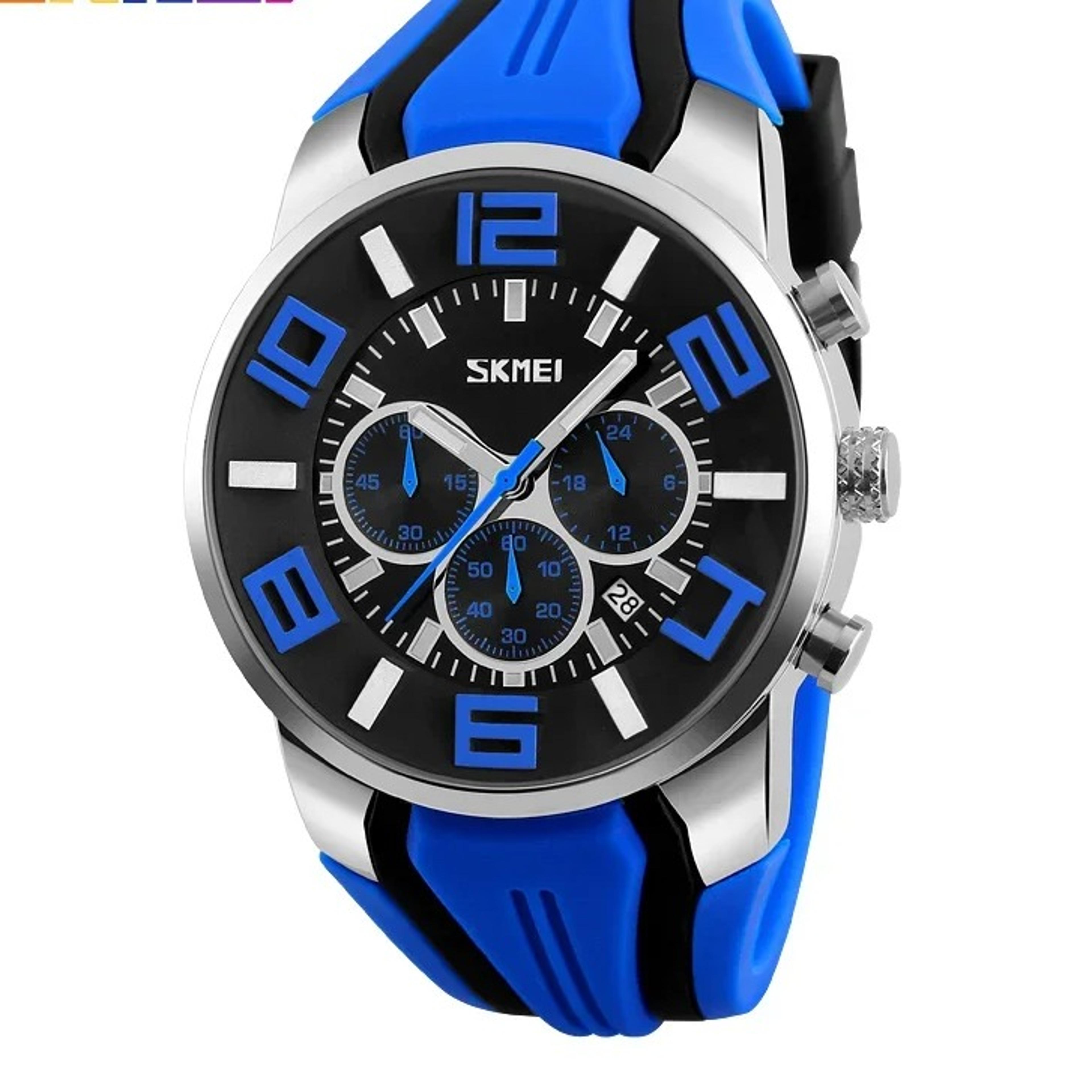 mens waterproof sport watch with quartz movement and stopwatch