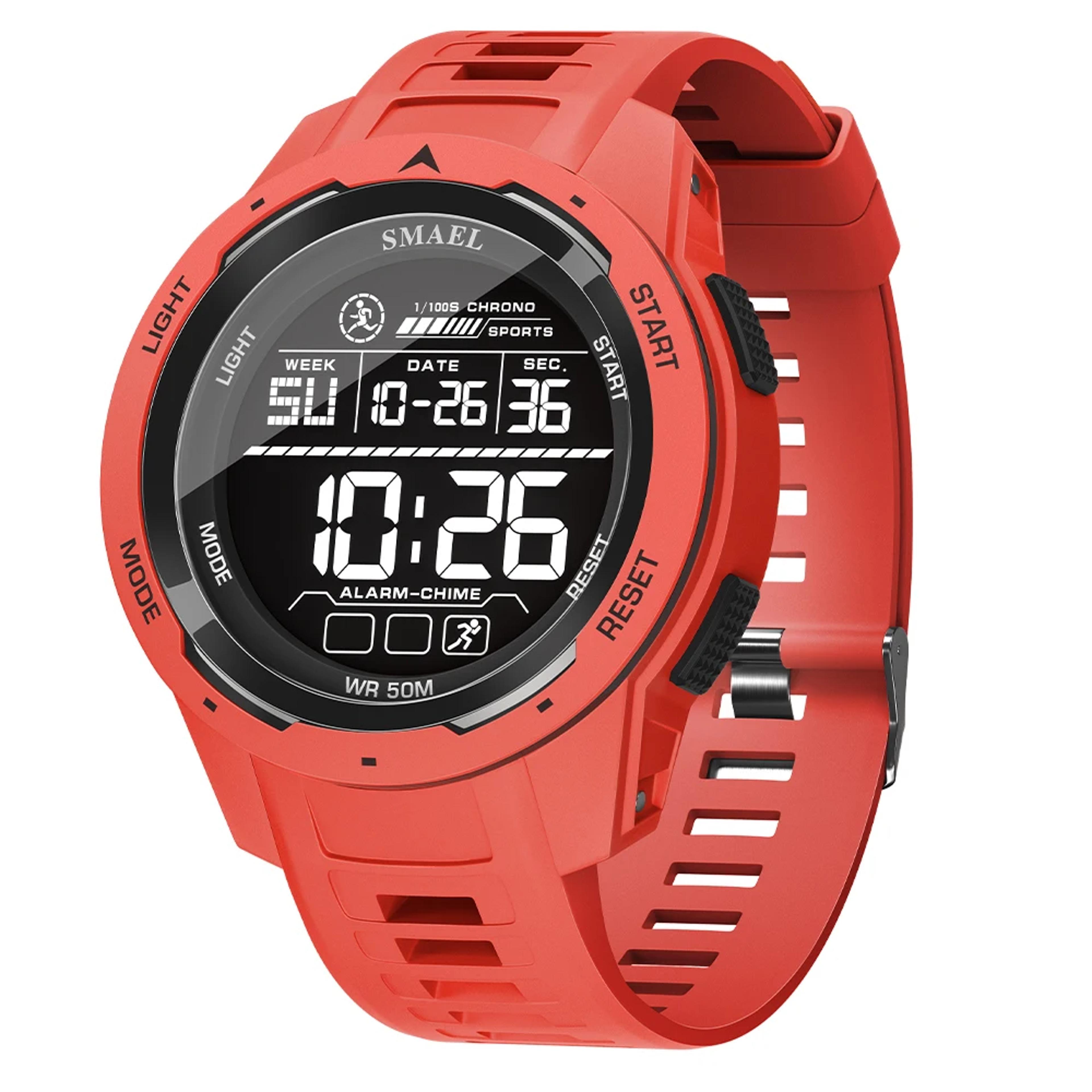 waterproof digital sports watch with led backlight and stopwatch