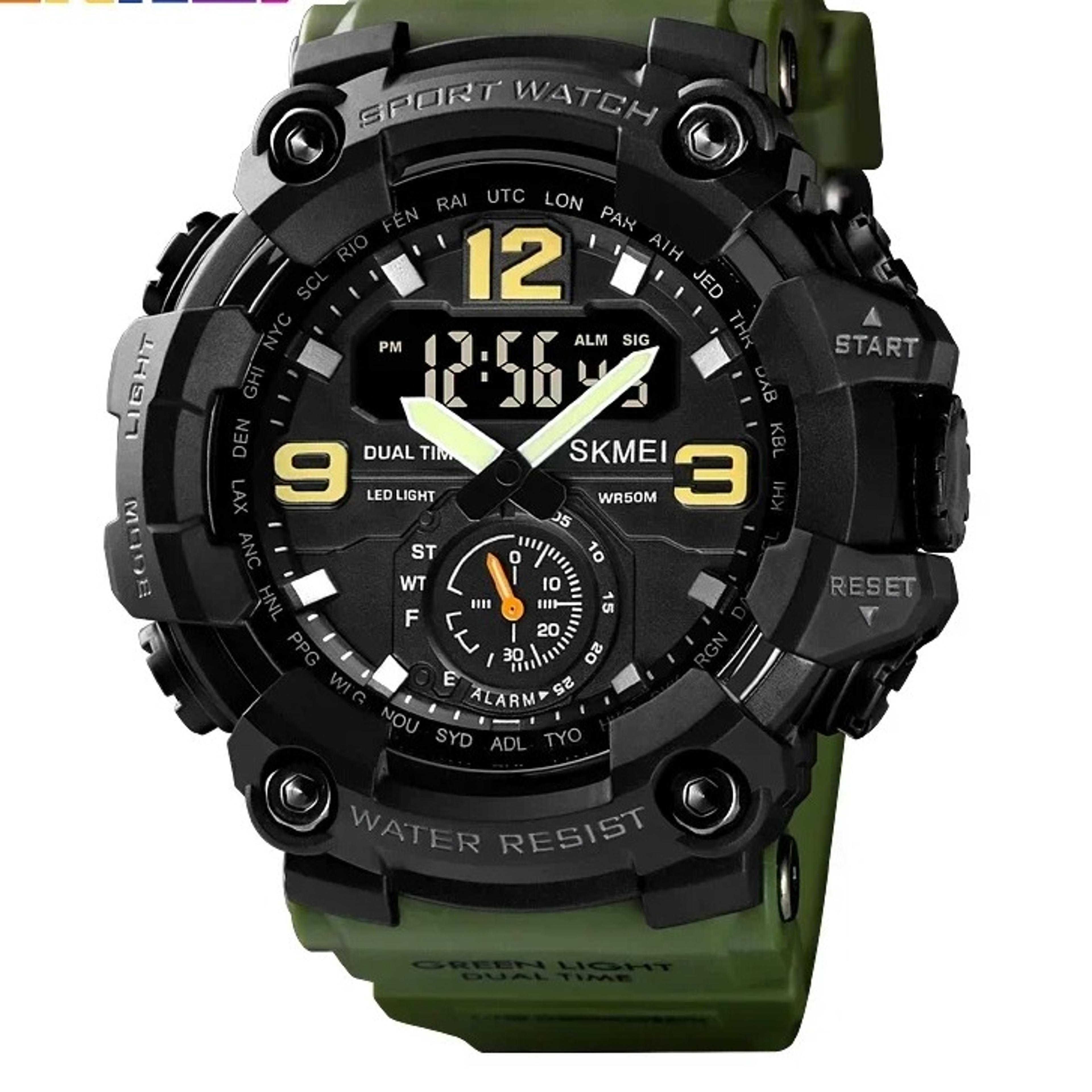 mens analog digital sports watch water proof shock resistant multi time