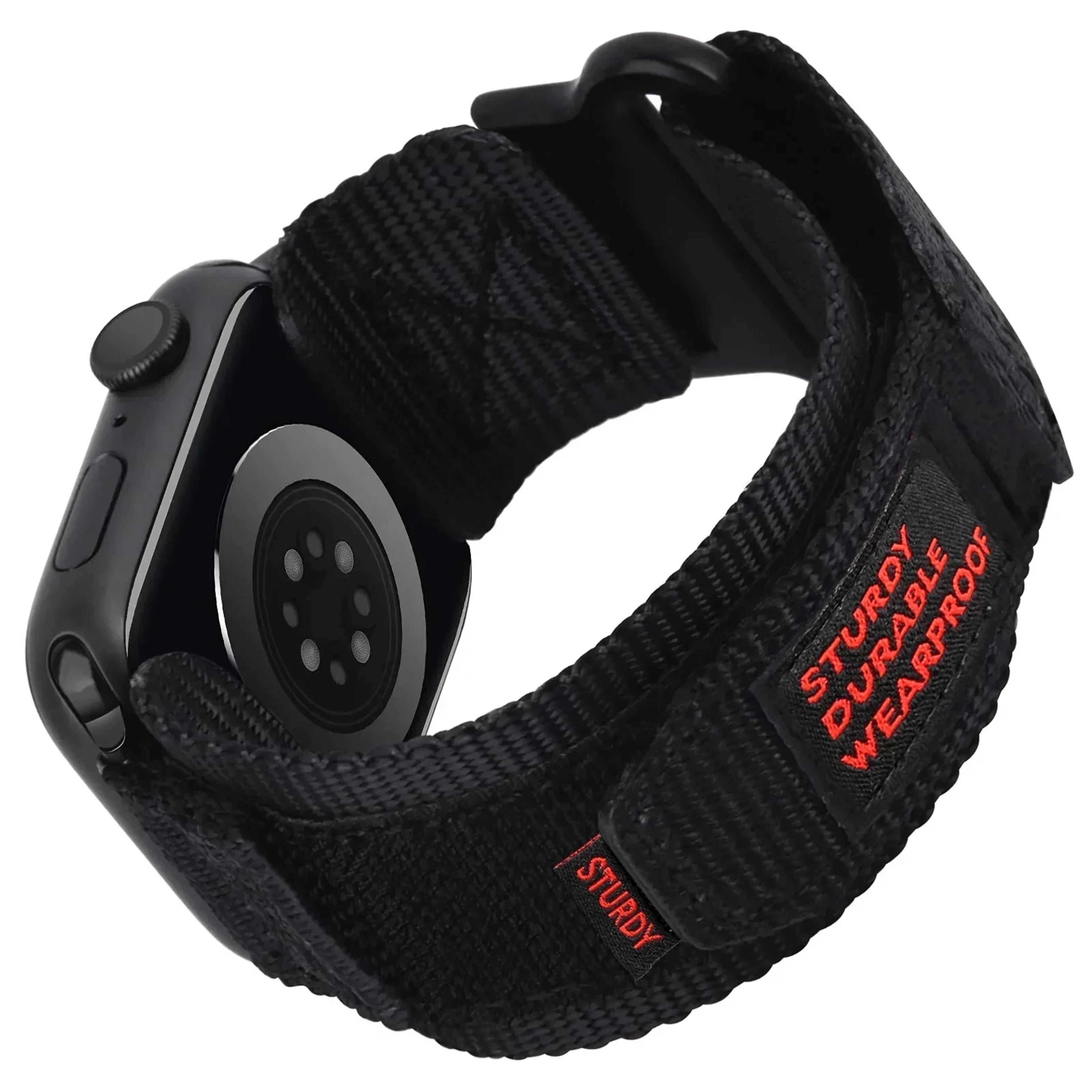 rugged tactical nylon apple watch band