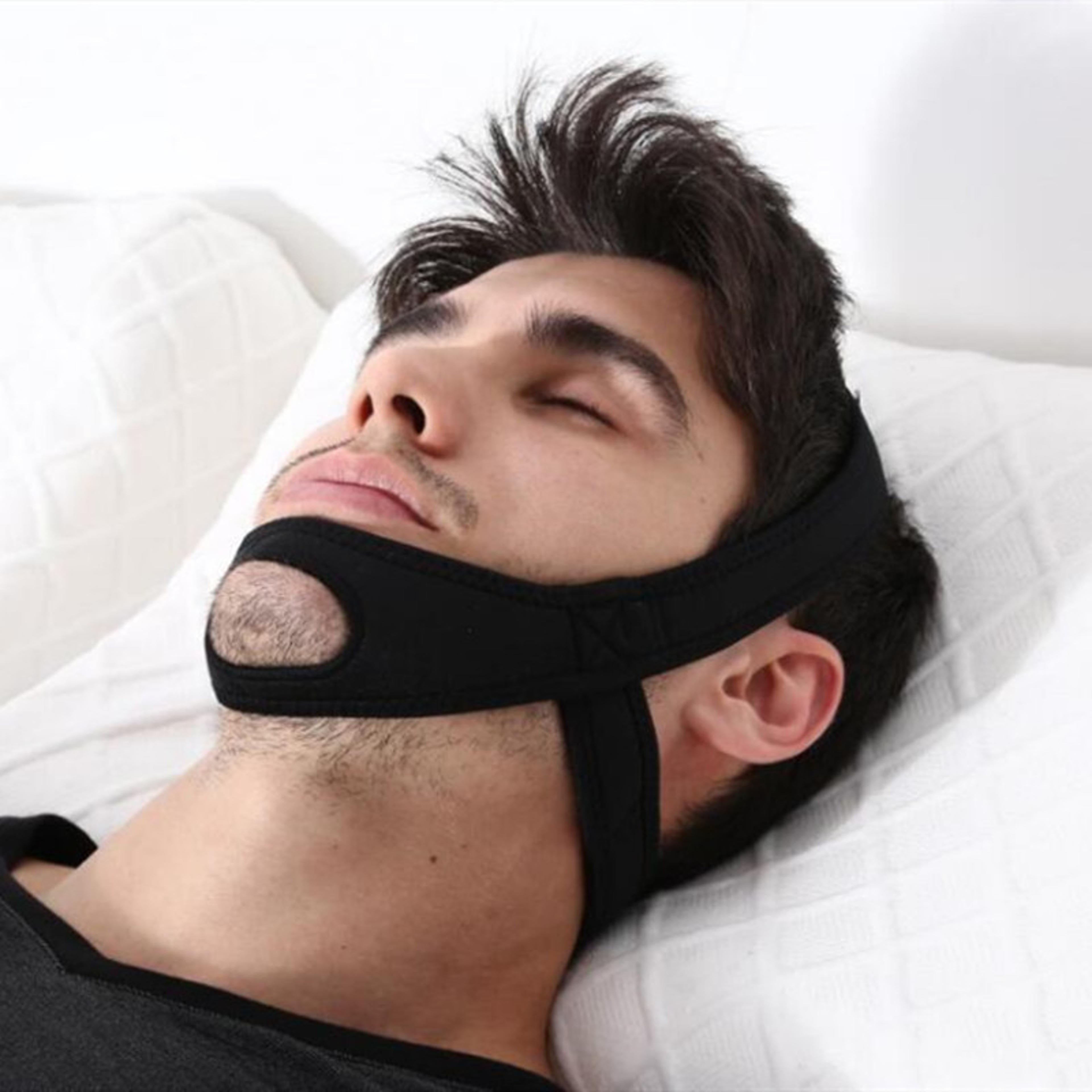 adjustable anti snore chin strap neoprene jaw support for comfortable sleep