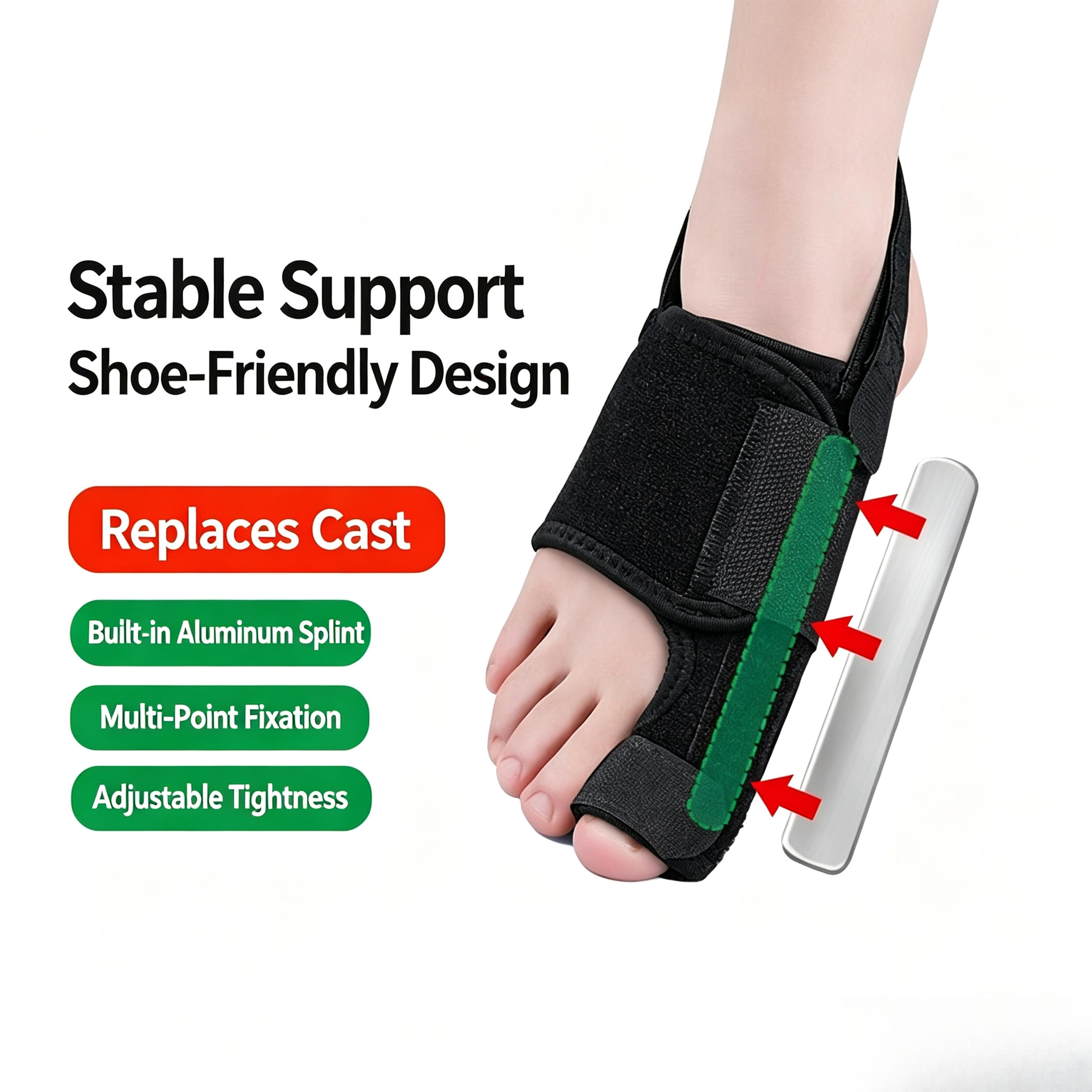adjustable bunion corrector big toe separator and hallux valgus support brace