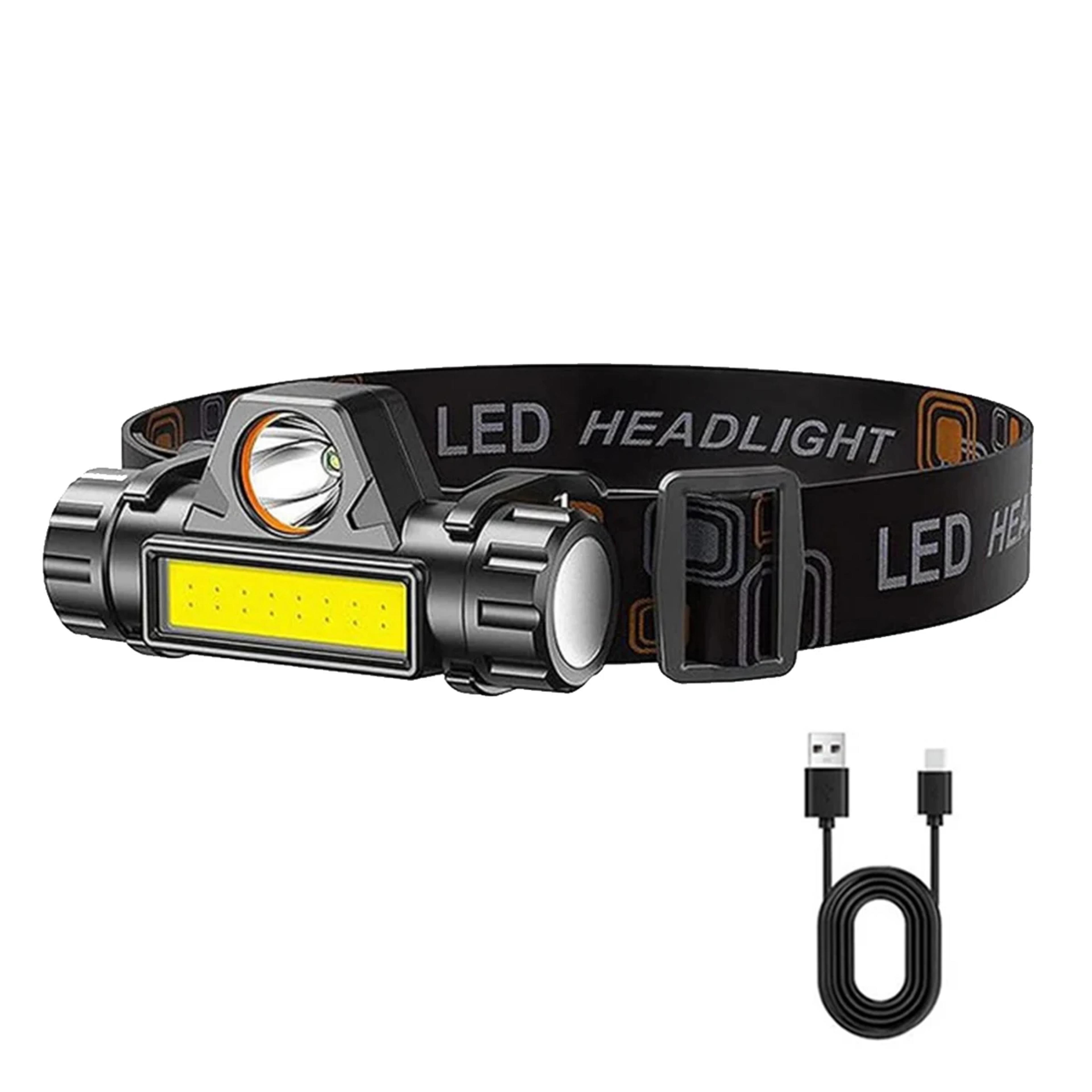 rechargeable cob led headlamp with magnetic base water proof head torch