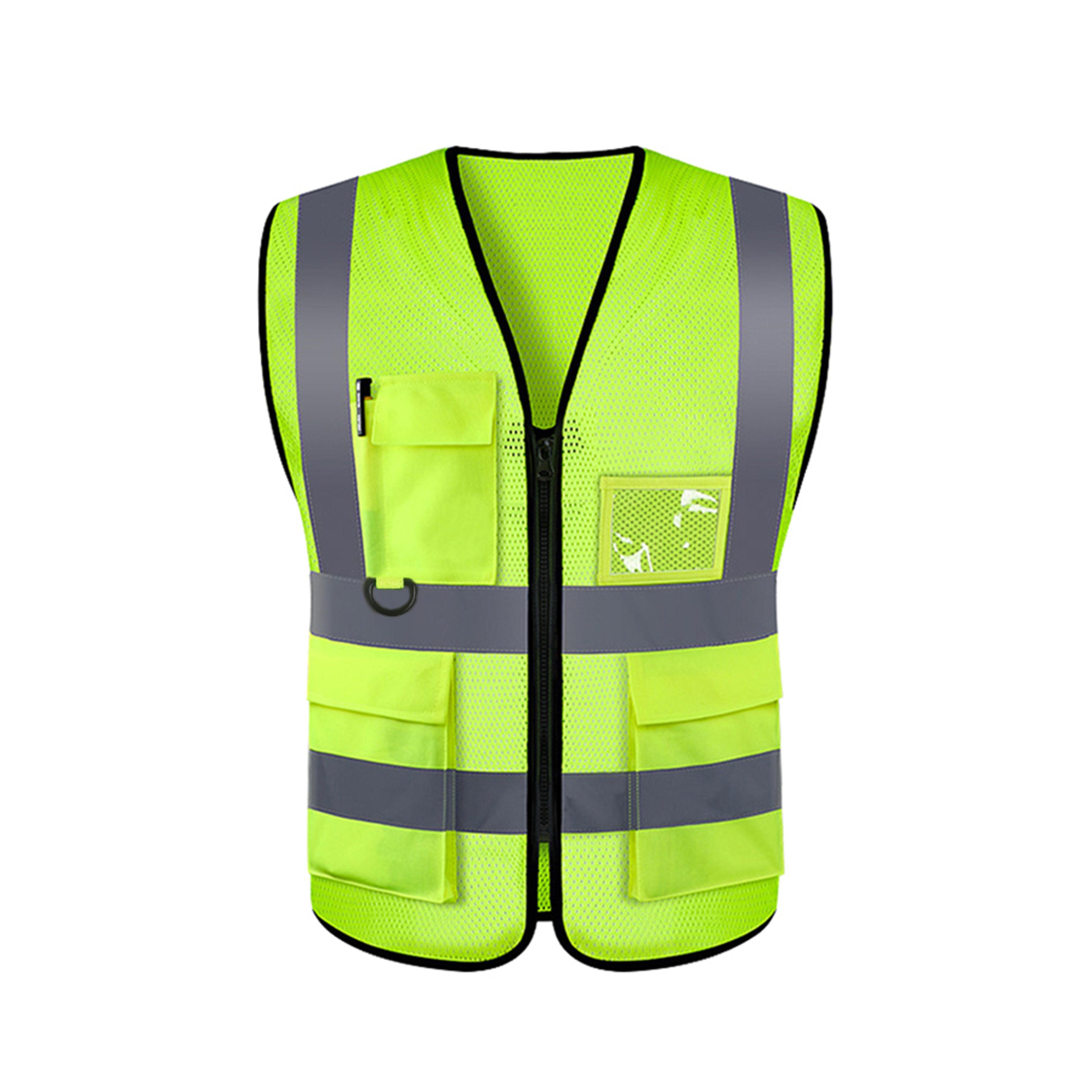 high visibility reflective safety vest adjustable running and cycling vest