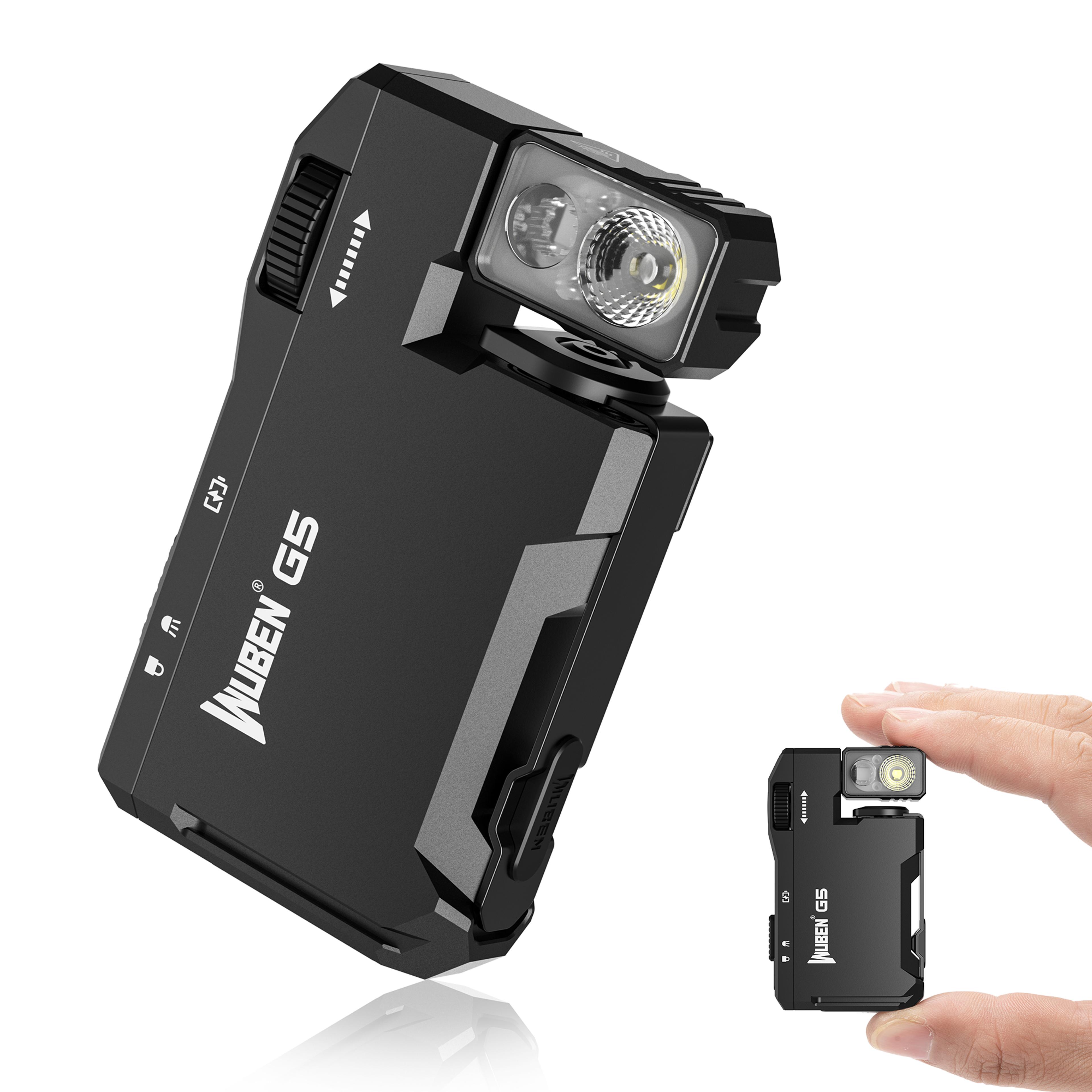 rechargeable edc flashlight lumens with rgb light and rotating head