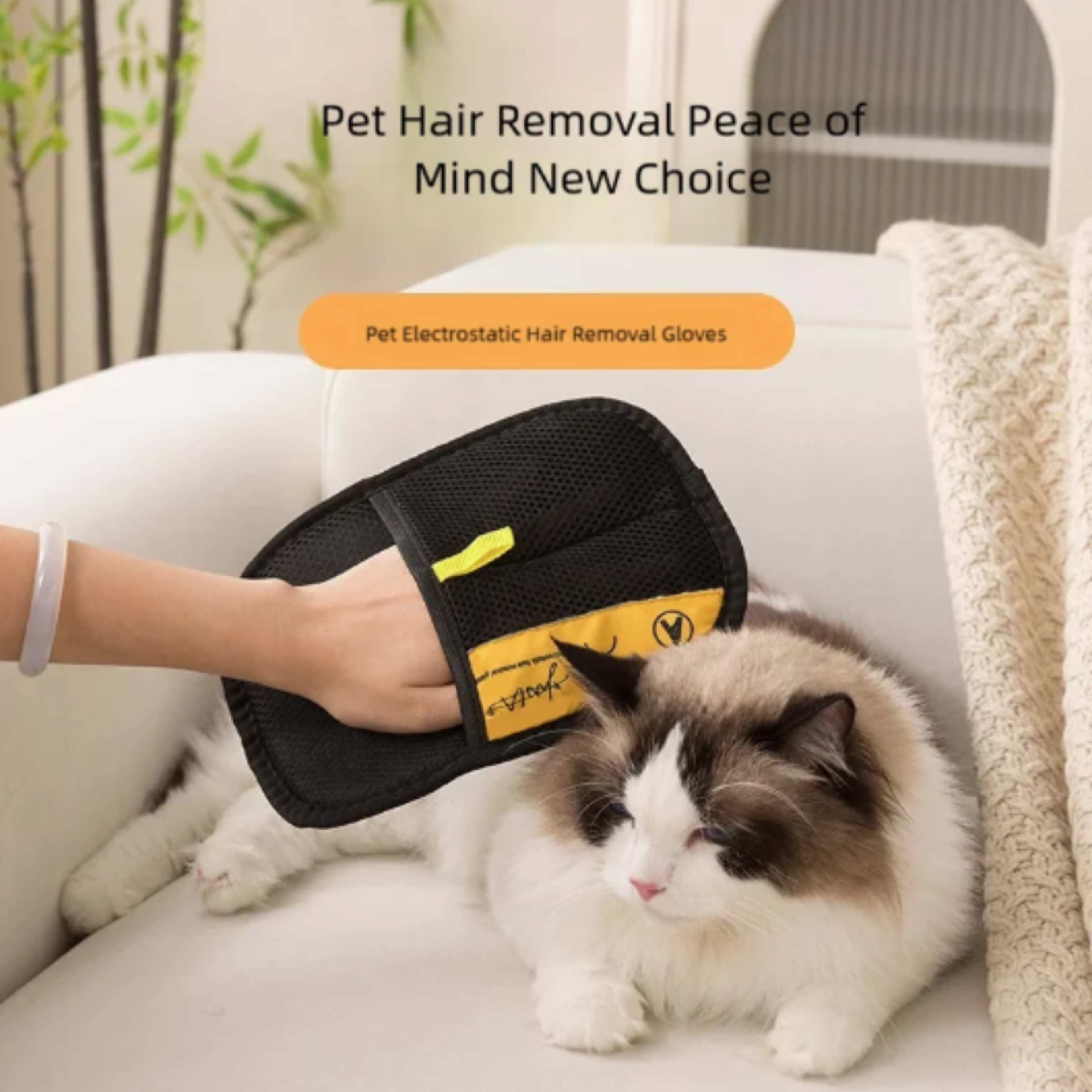 fur sweep pet hair remover glove reusable lint remover for furniture and clothes