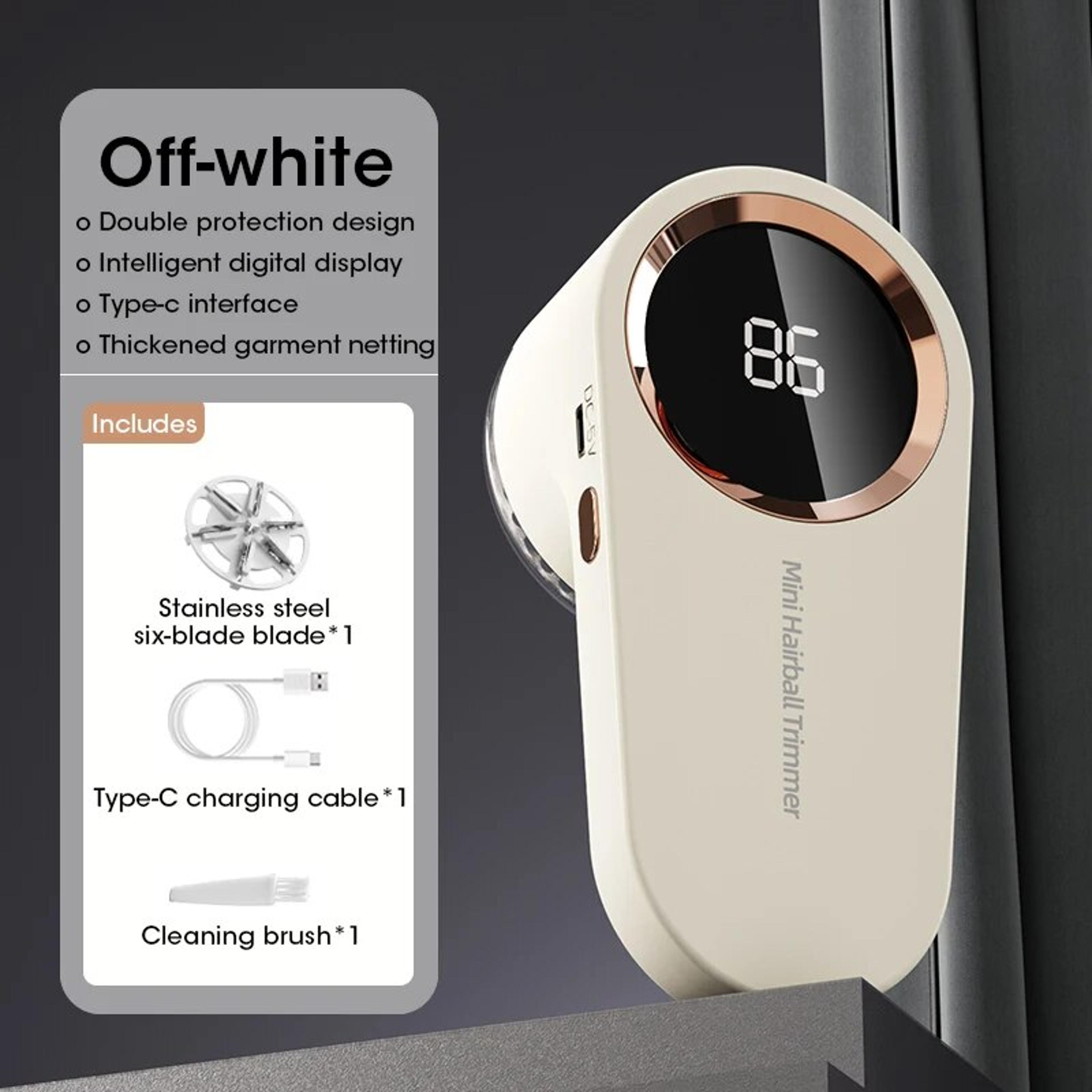 fresh wear rechargeable fabric shaver with led display and electric lint remover