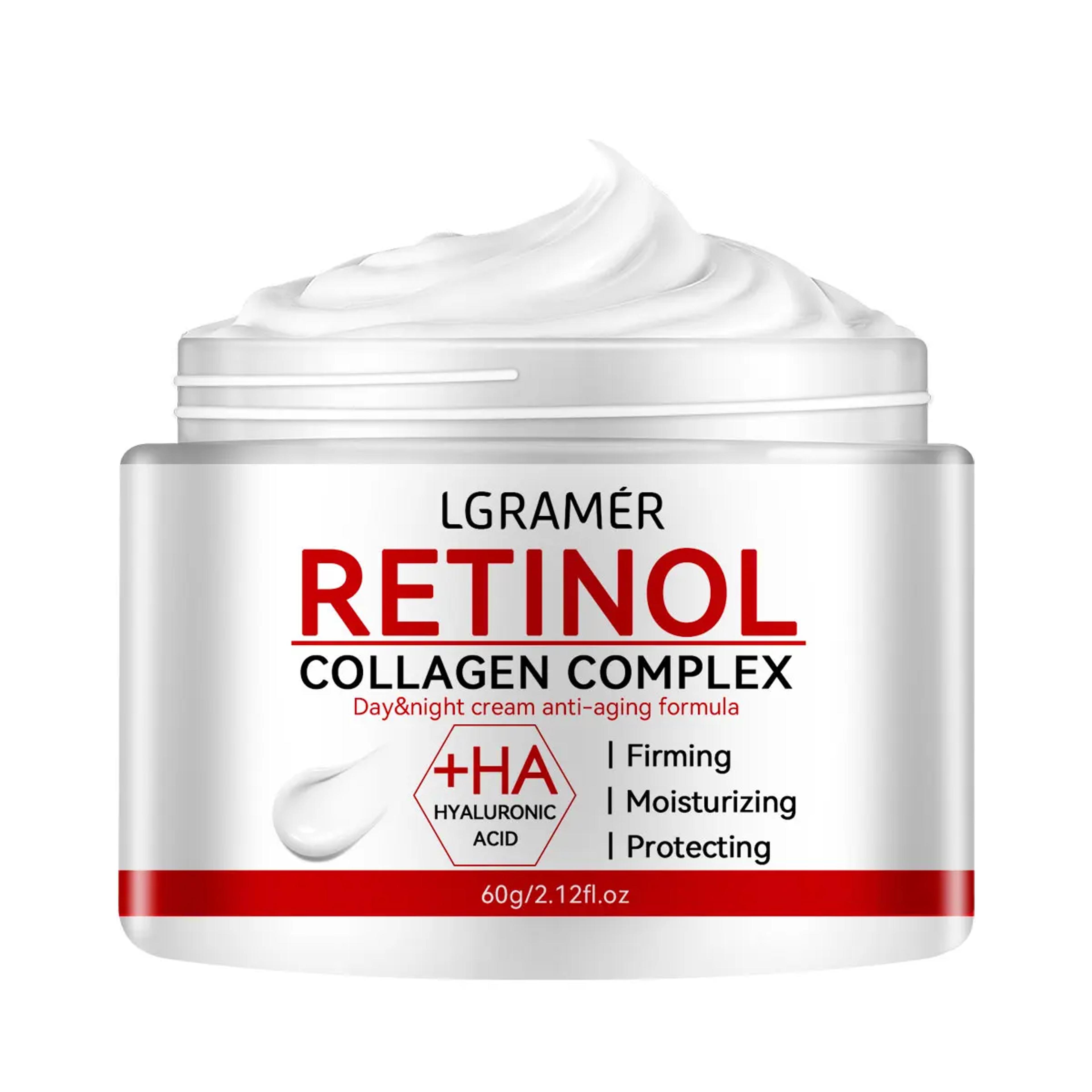 retinol collagen firming face cream for wrinkles, hydration and brighter looking skin