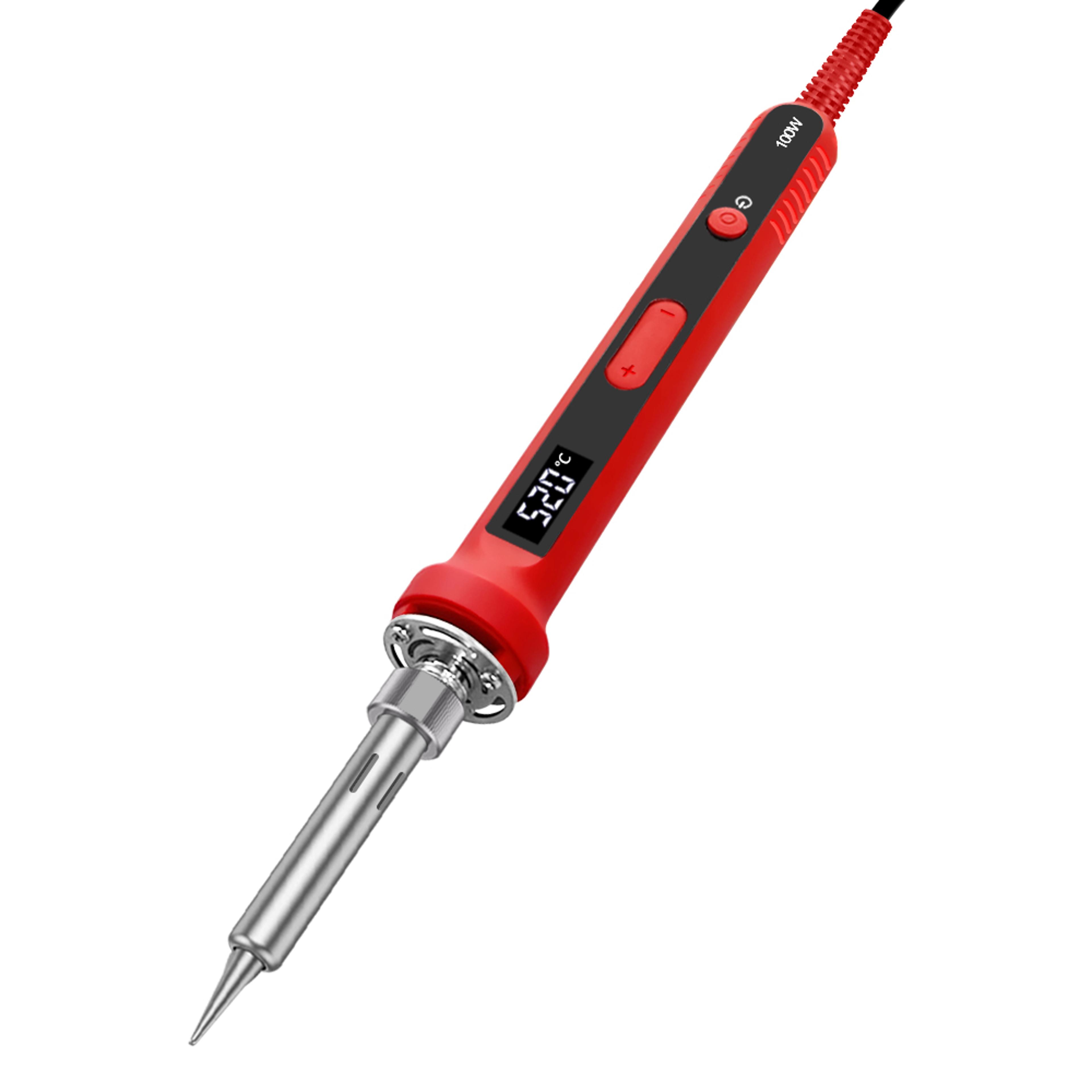 digital soldering iron kit with adjustable temperature control for electronics repair