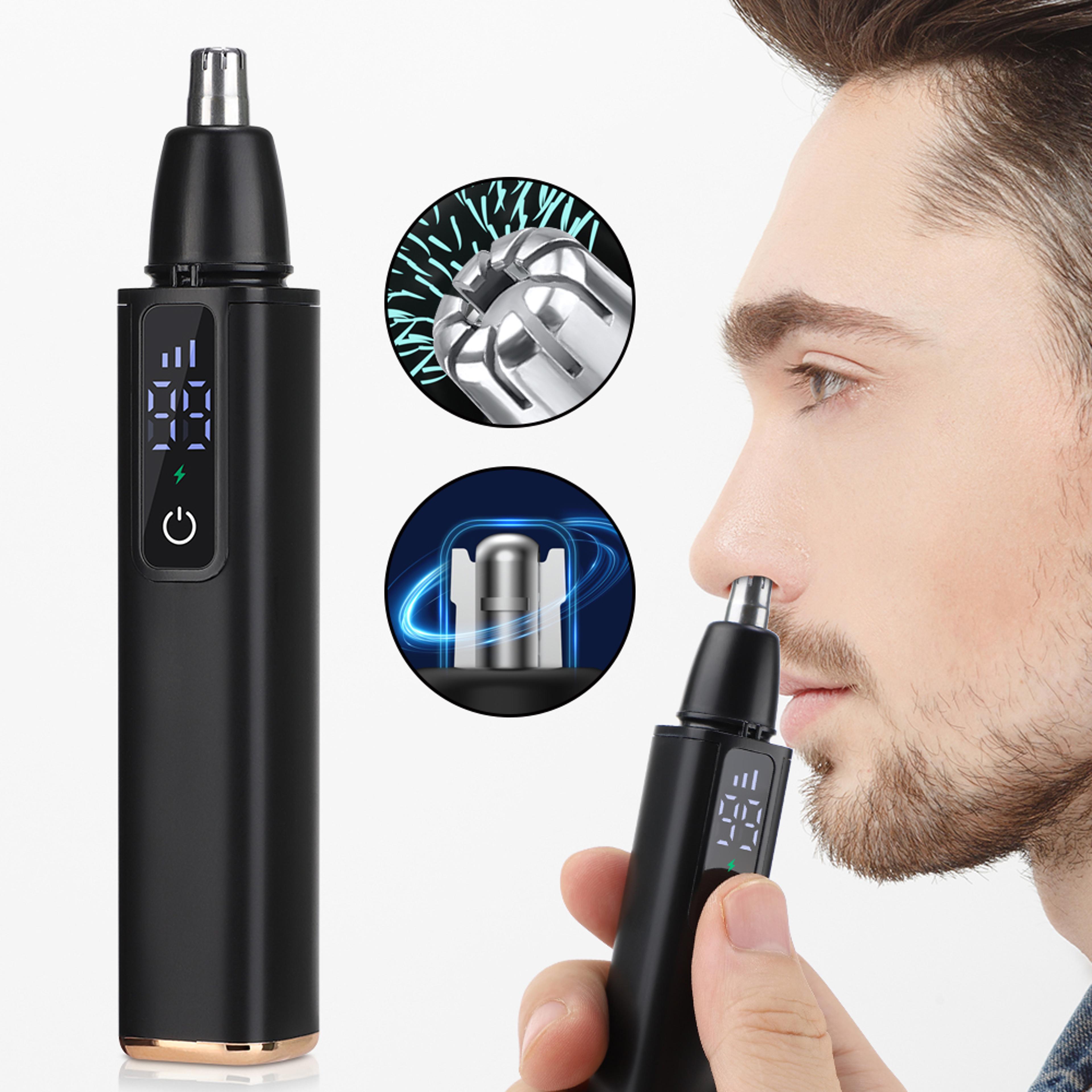 precision rechargeable nose hair trimmer painless washable grooming clipper