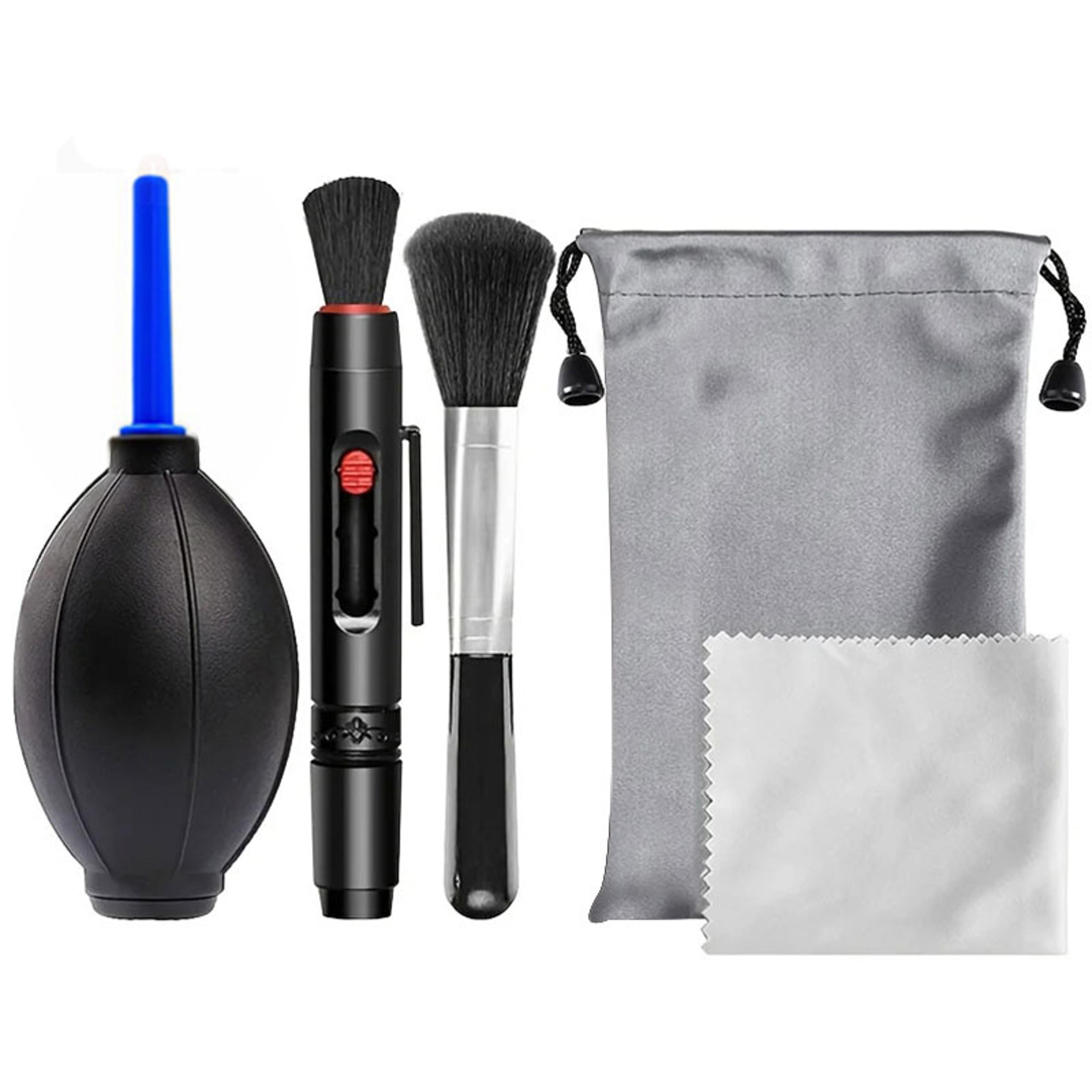 pro camera lens cleaning kit with air blower and microfiber cloth