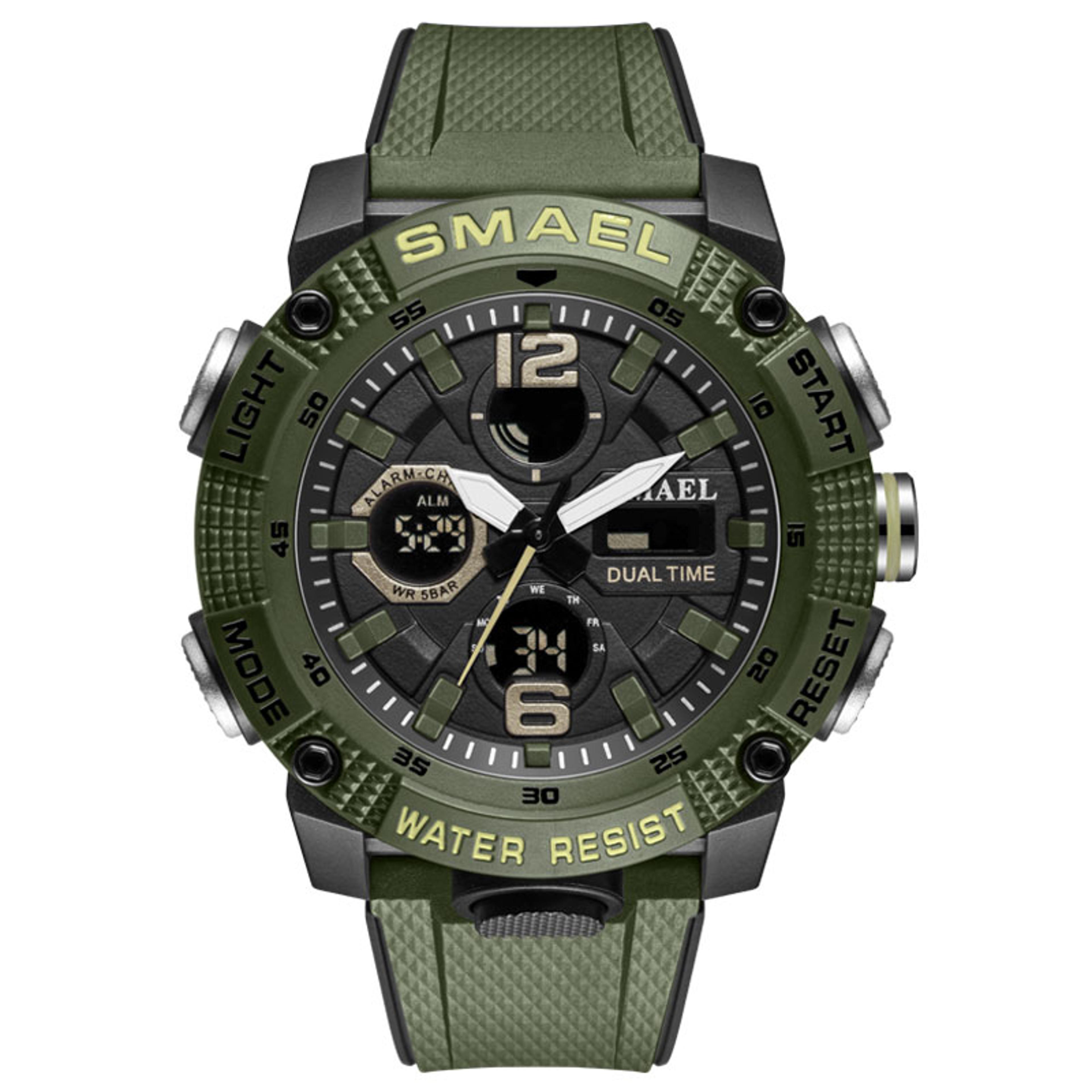 mens sport watch waterproof dual display military watch