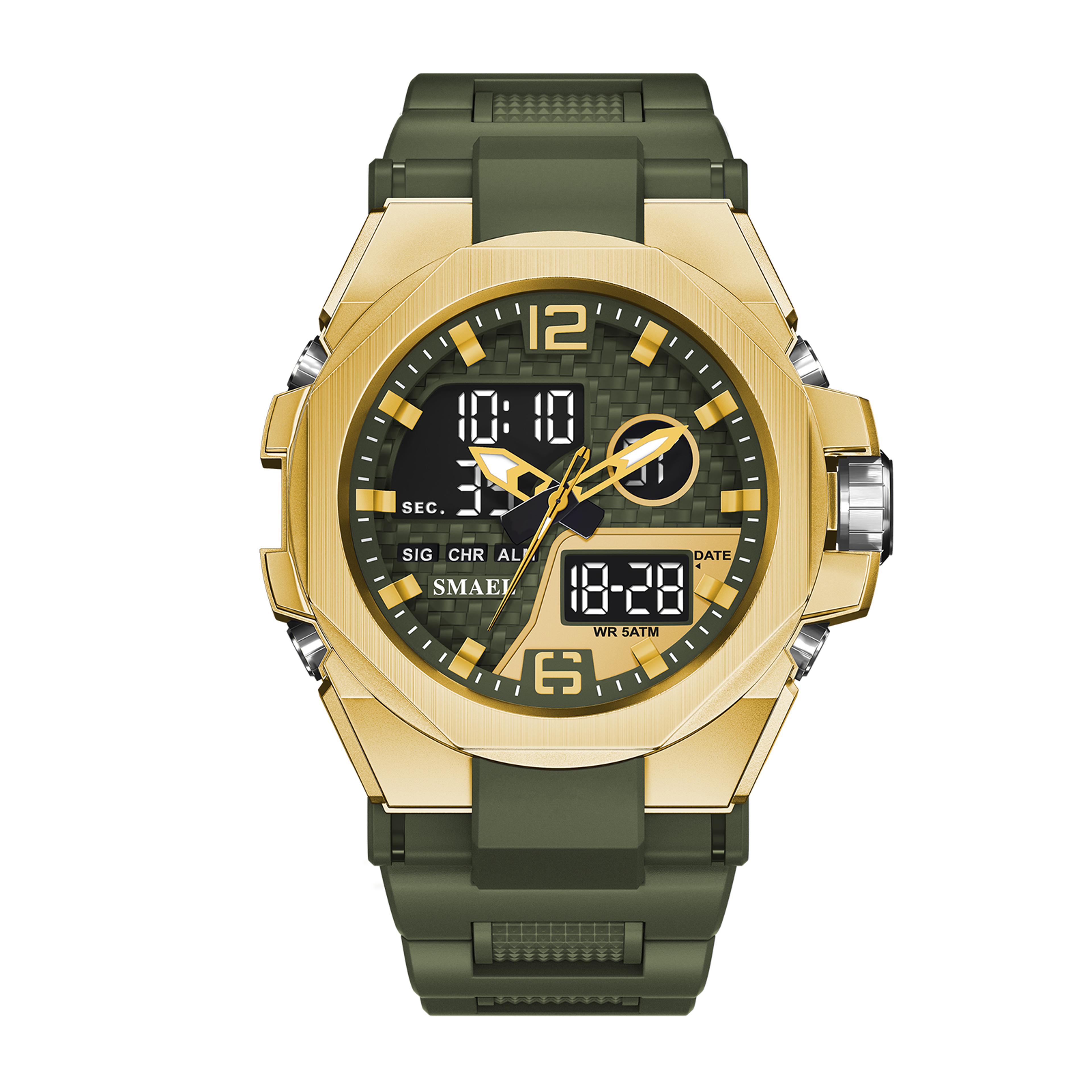 mens sports watch dual time water proof led digital watch