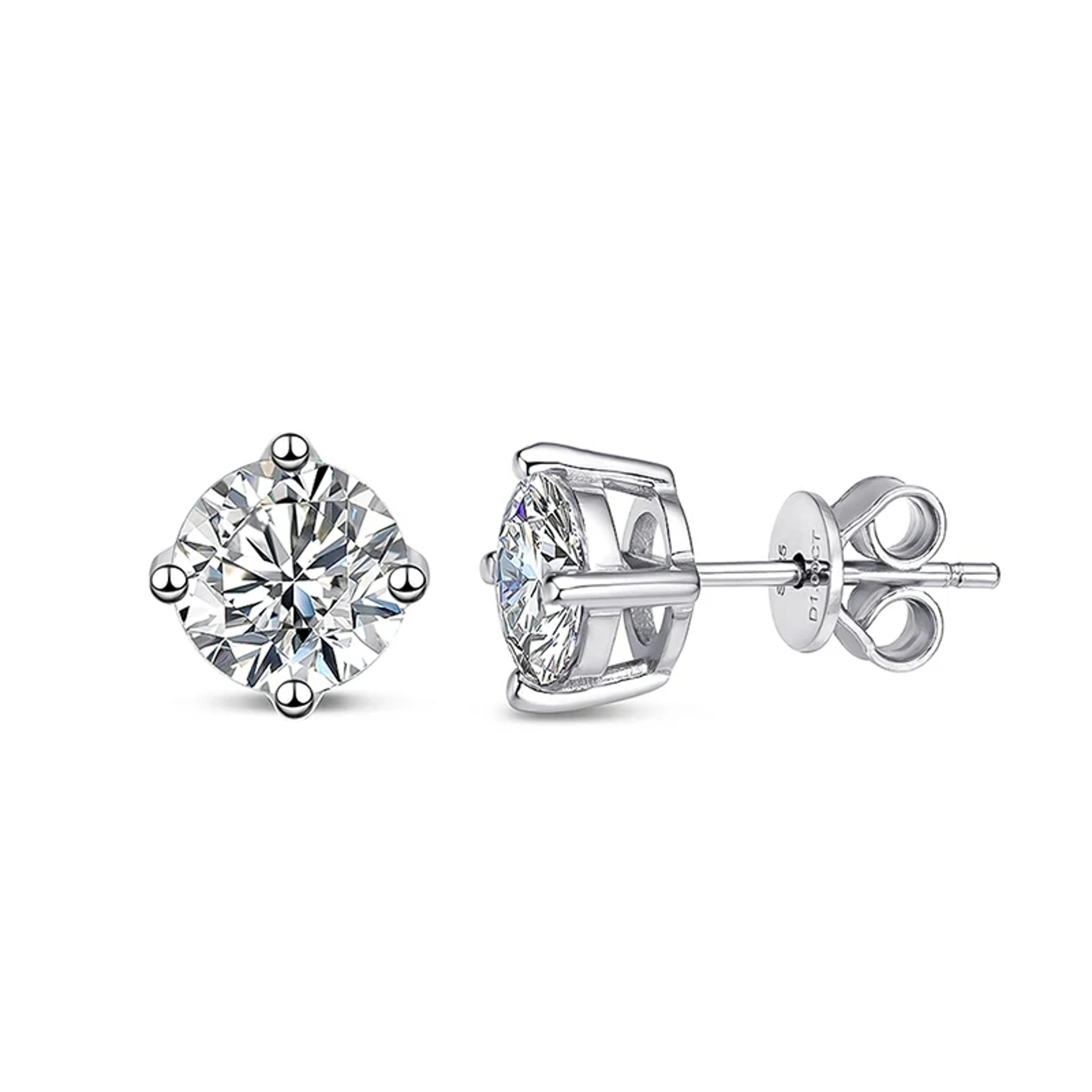 sterling silver moissanite stud earrings for men and women