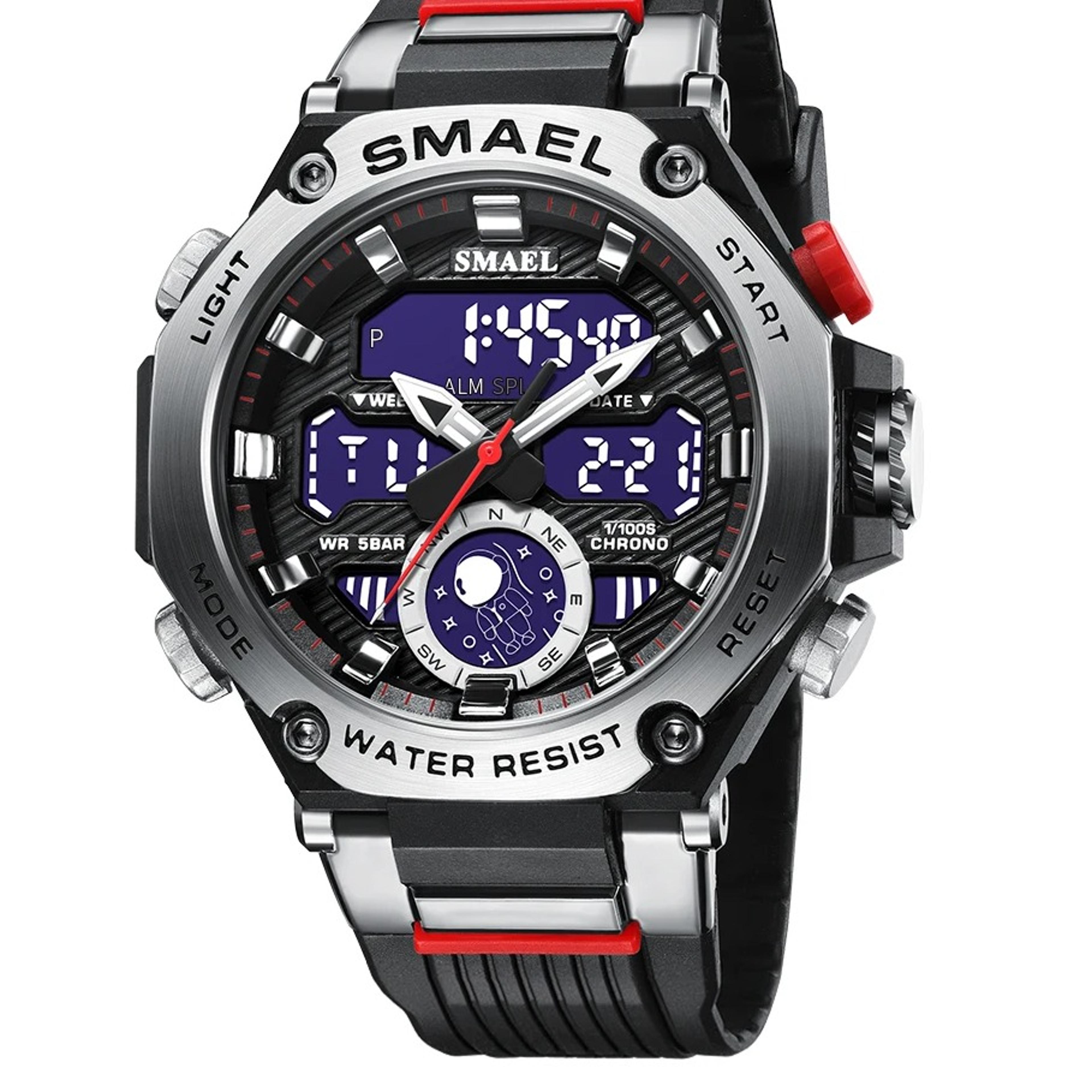 dual display sports watch waterproof analog digital watch